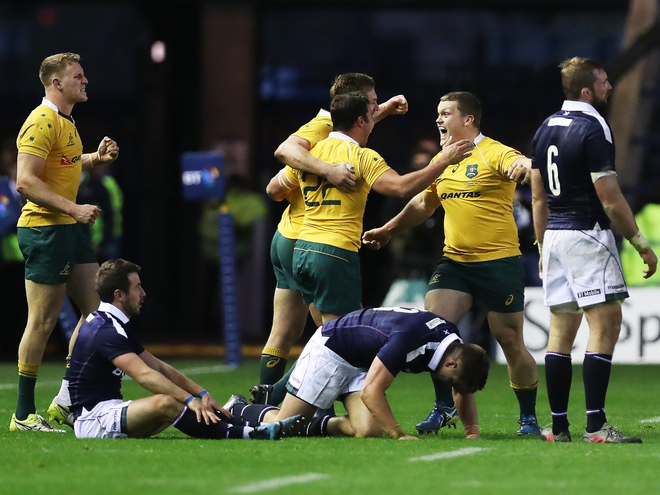 Scotland ran out of time to work a kicking opportunity at the death