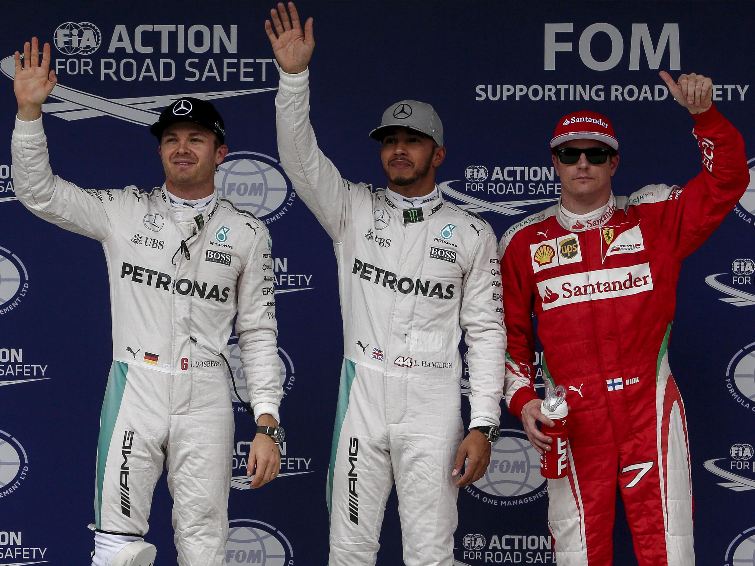 Hamilton beat Rosberg and Raikkonen to pole