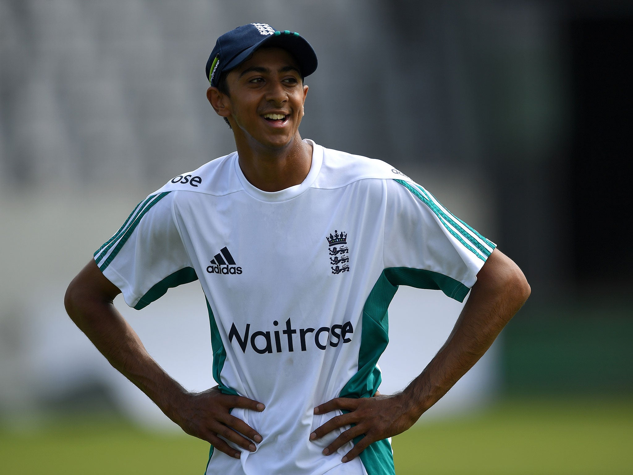 Hameed in training at the England cricket camp