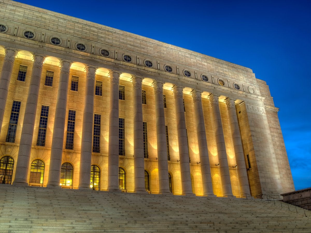 Parliament in Helsinki, Finland, where the government is to tighten sexual offence laws