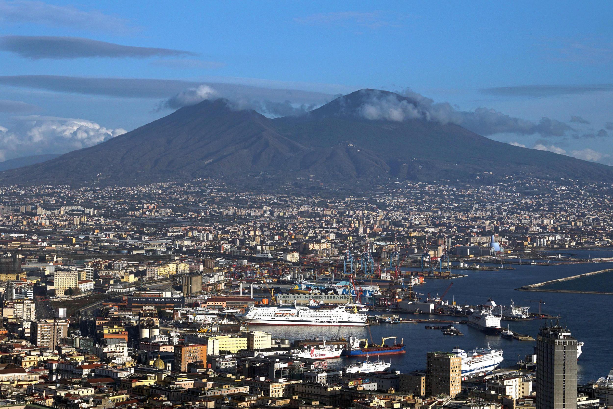 Naples, Italy is pretty from a distance