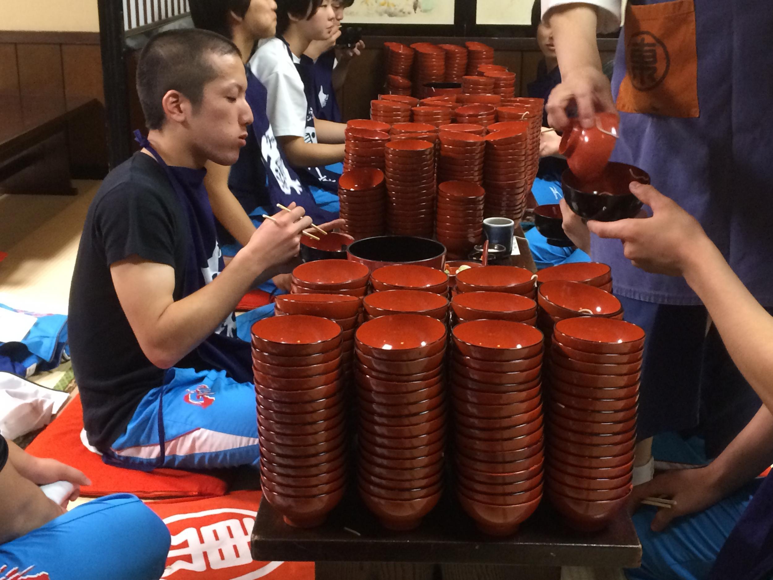 The empty bowls pile up as diners down the 'baby' portions in quick succession