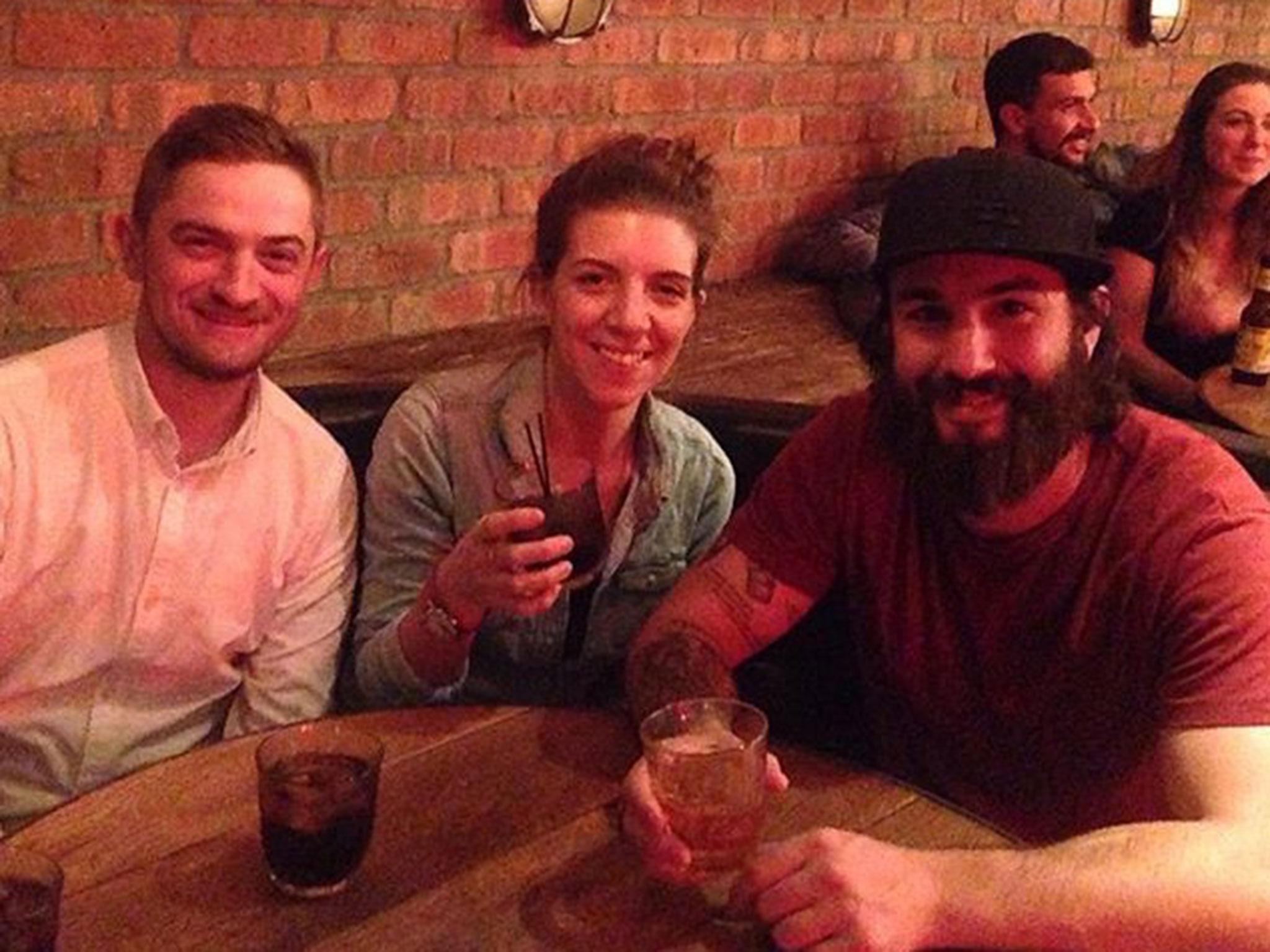 Skeet (right) enjoys a beer after a pop-up session with business partner and front-of-house manager Emily Weaver, and chef Connor Diamond who will be working at Cardiff Brew Dog.