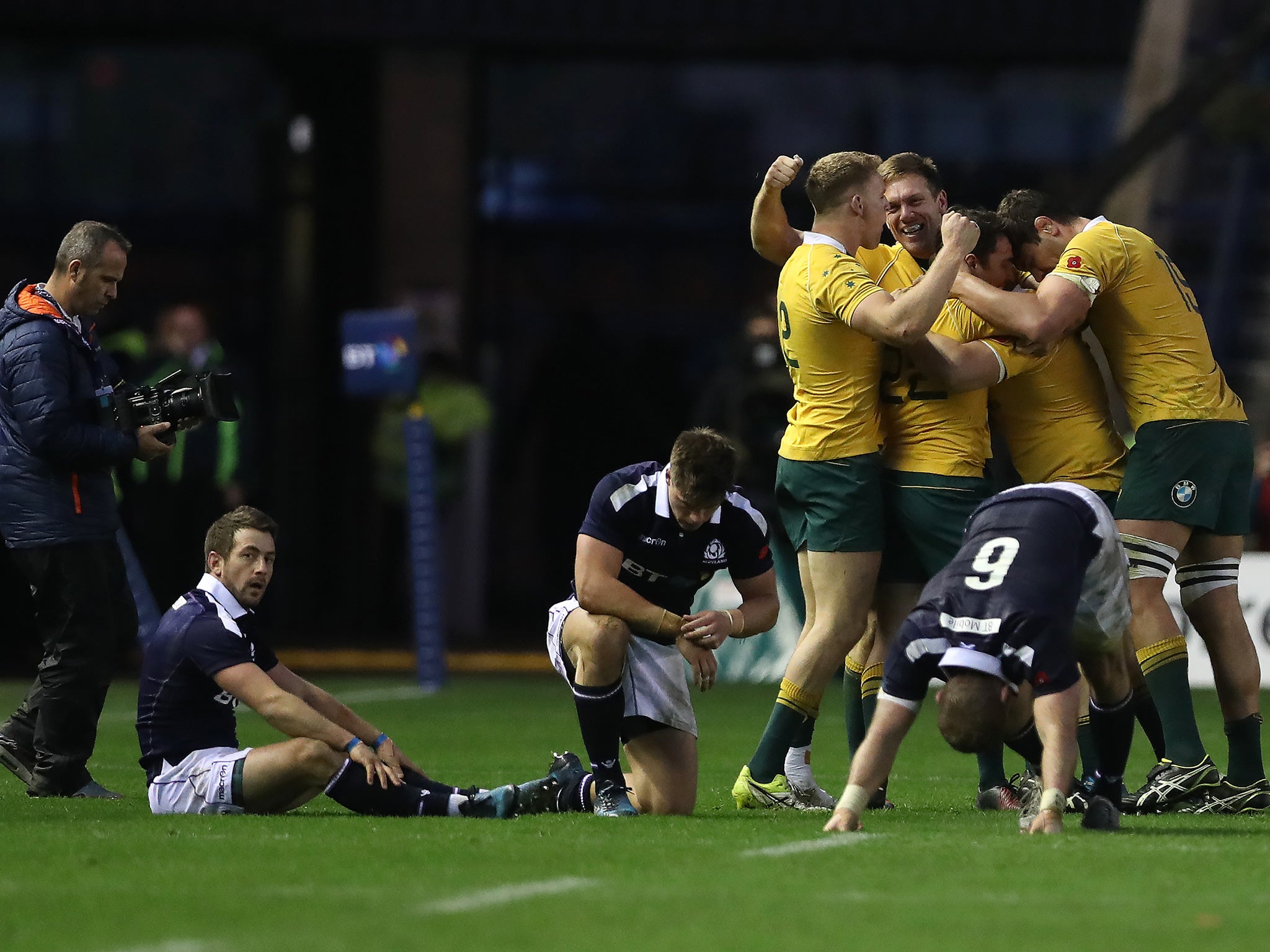 Scotland suffered narrow defeat late on against Australia on Saturday