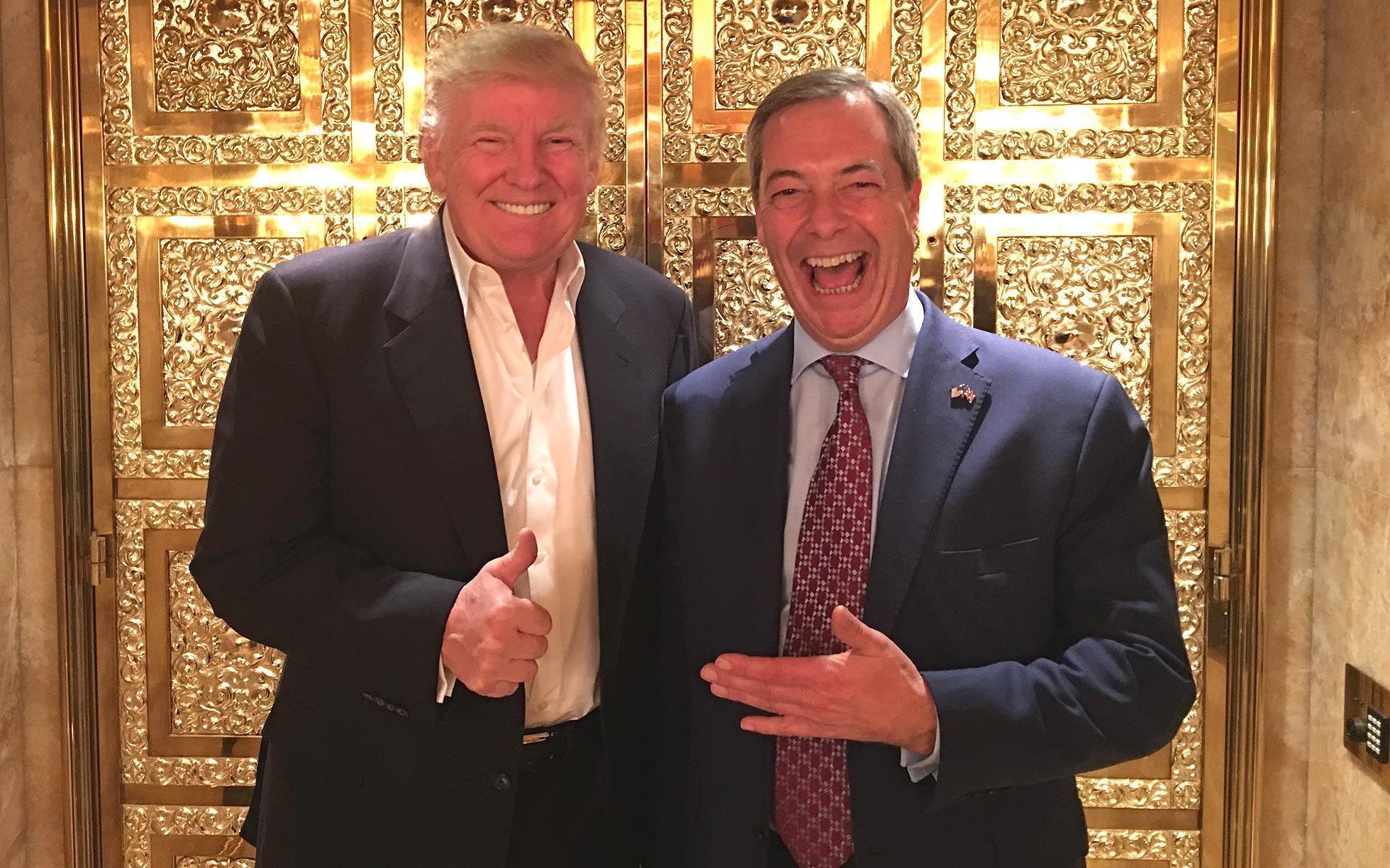 'Mr. Brexit' and president-elect Donald Trump with UKIP leader Nigel Farage