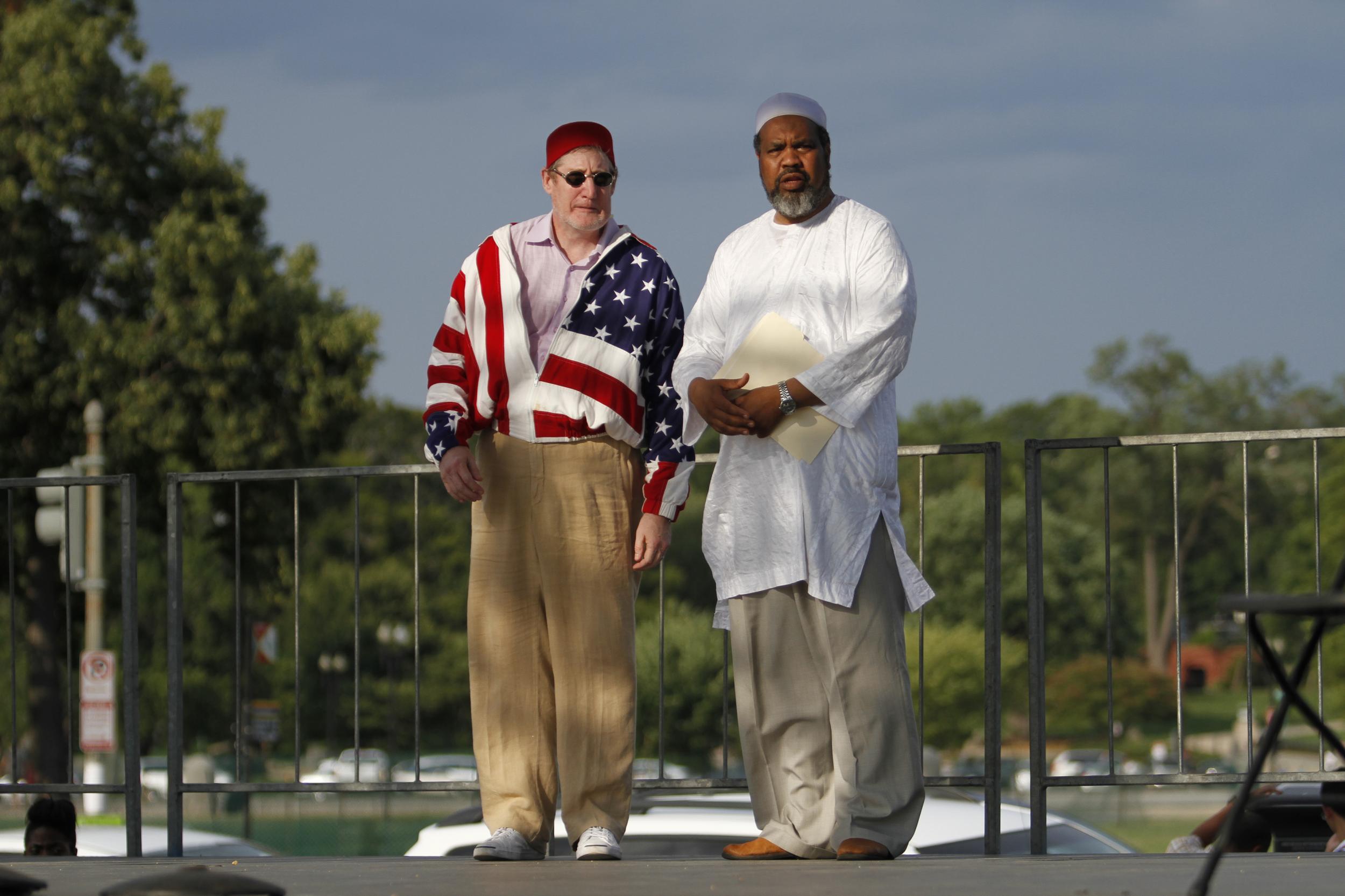 Muslim leaders attend an interfaith anti-hate rally in Washington DC in July