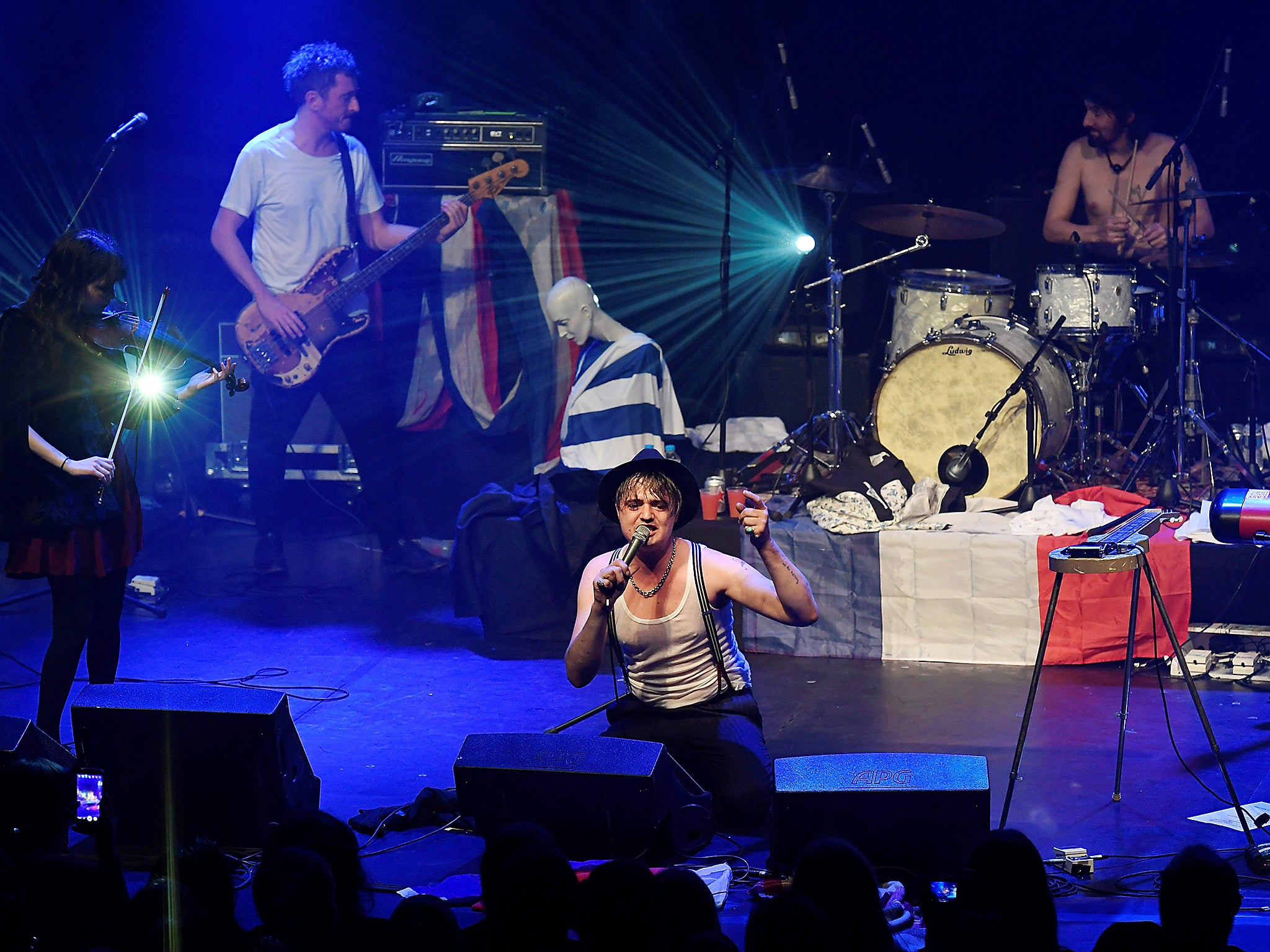 A moment of silence for those who died in the Paris attacks was held before Pete Doherty took the stage