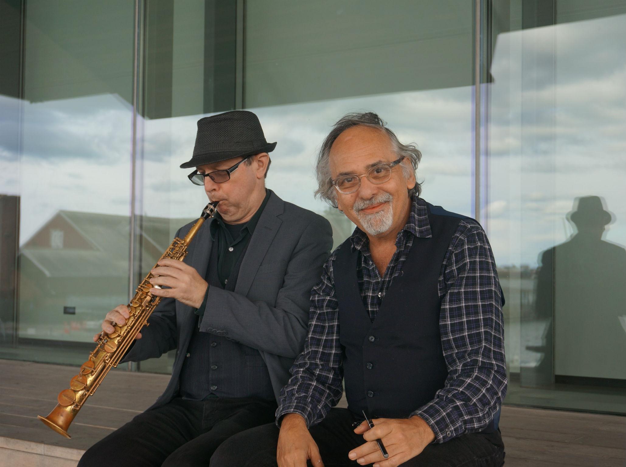 Spiegelman (right) with Phillip Johnston from the band the Silent Six, who opened the London Jazz Festival with 'Wordless!', in which they explored wordless novels