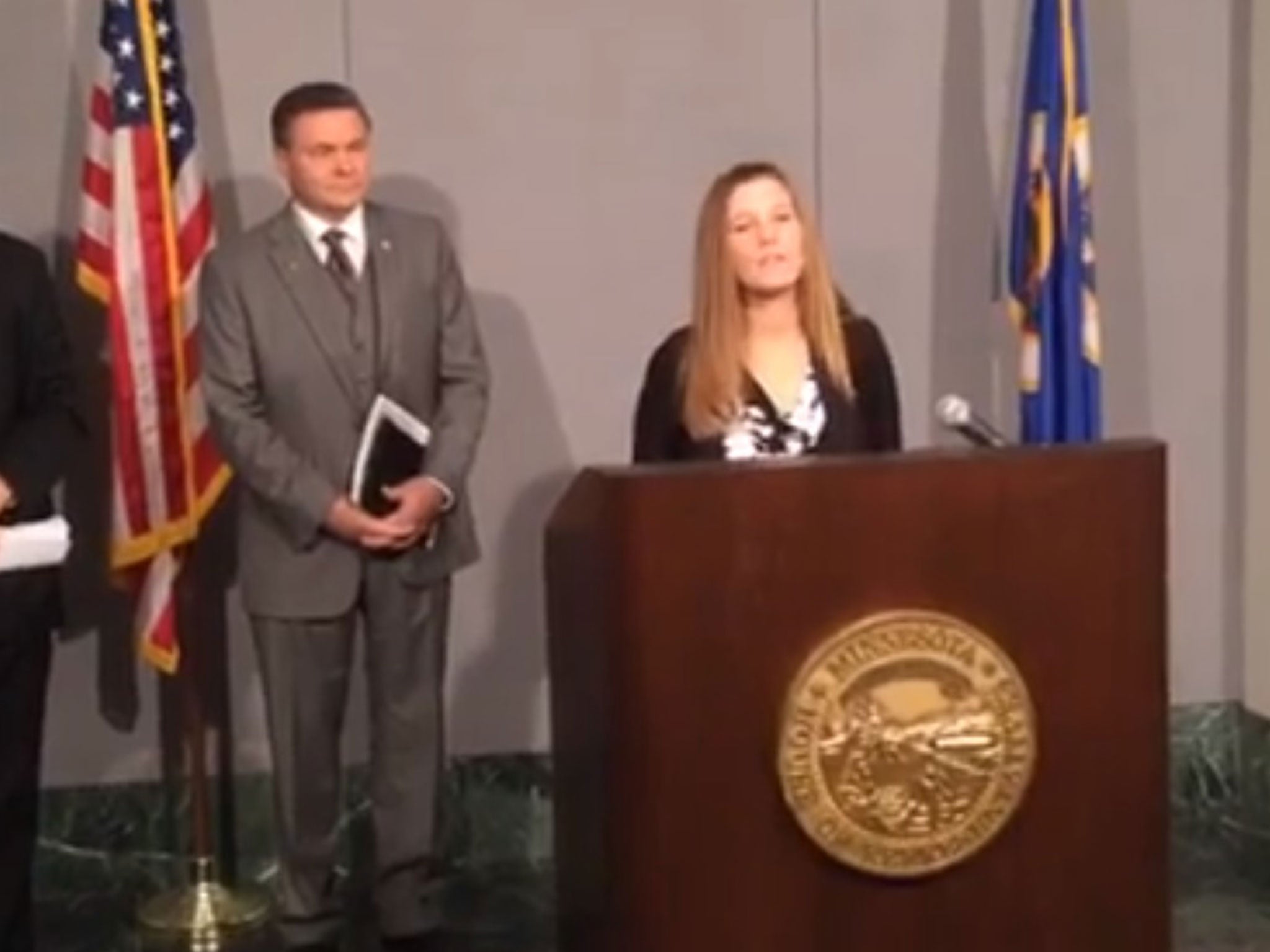 Ms Calgaro announced her decision to take the legal action in a press conference which was live-streamed on Facebook