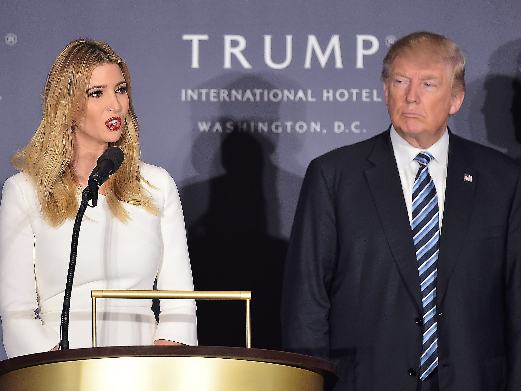 Ivanka Trump with her father, Donald Trump