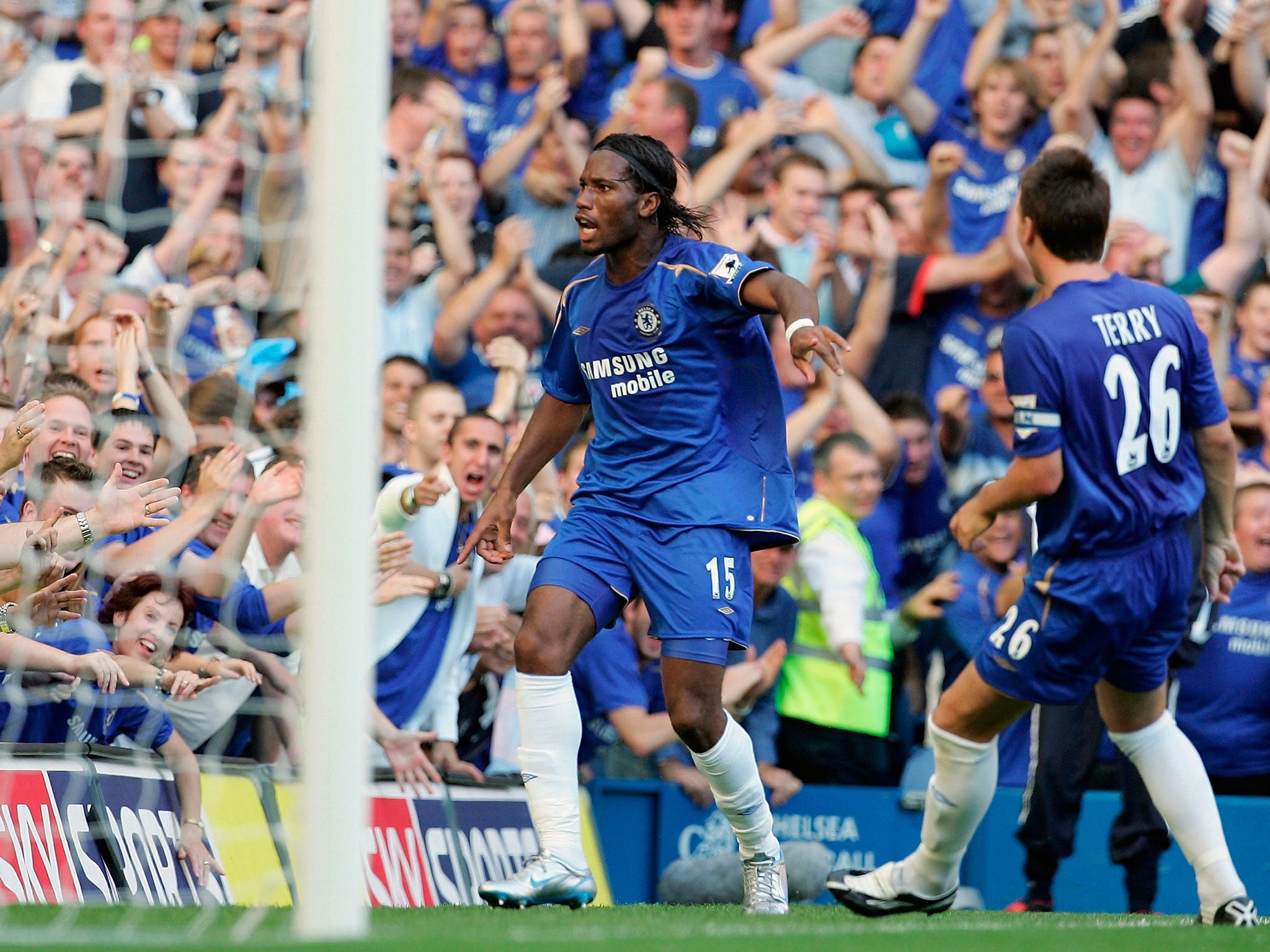 Didier Drogba managed to score the winner off his shin to secure Chelsea's first win over Arsenal in 10 years