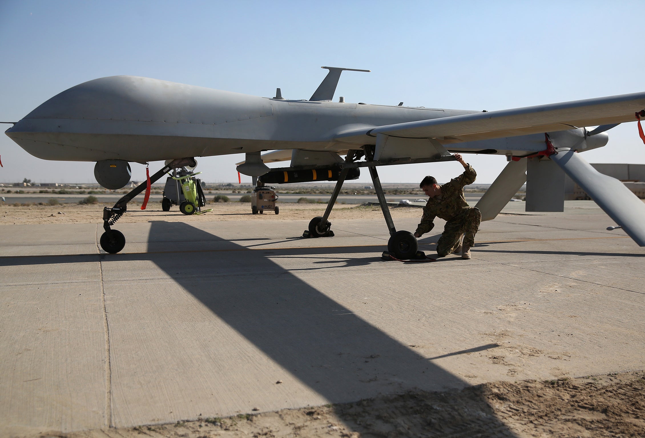 Drones and bombers were used to raze the camp to the ground