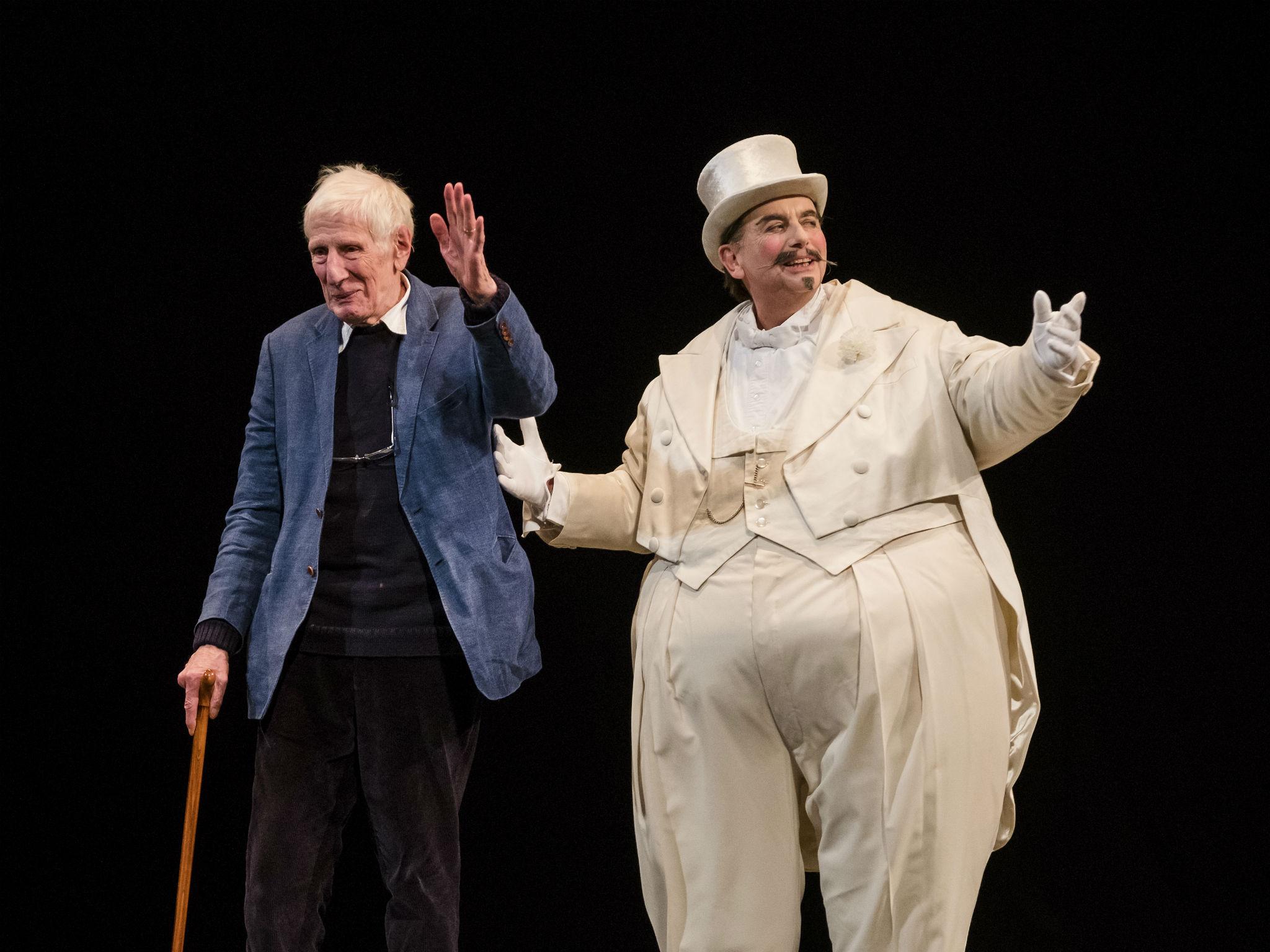 Jonathan Miller (left) and Mark Richardson (right) at the ENO's Marvellous Miller celebration