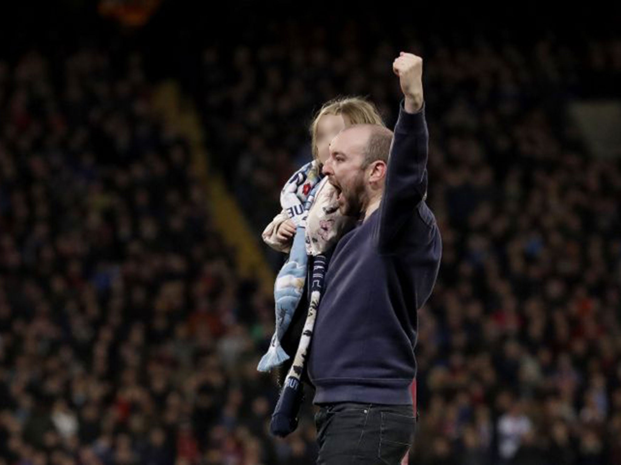 The City fan could now face a stadium ban after trespassing on the pitch