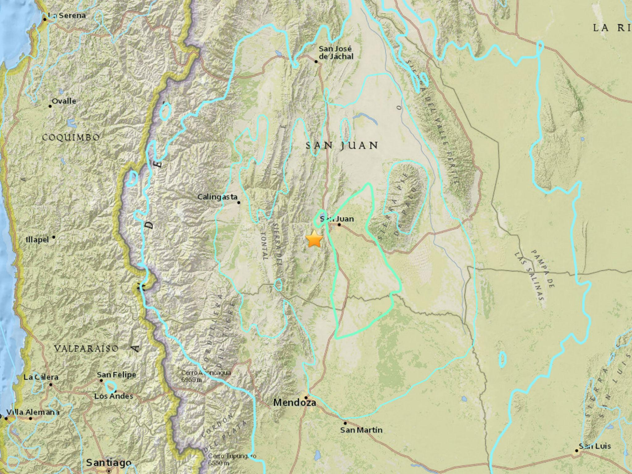 The USGS downgraded the quake from 6.7 to 6.4