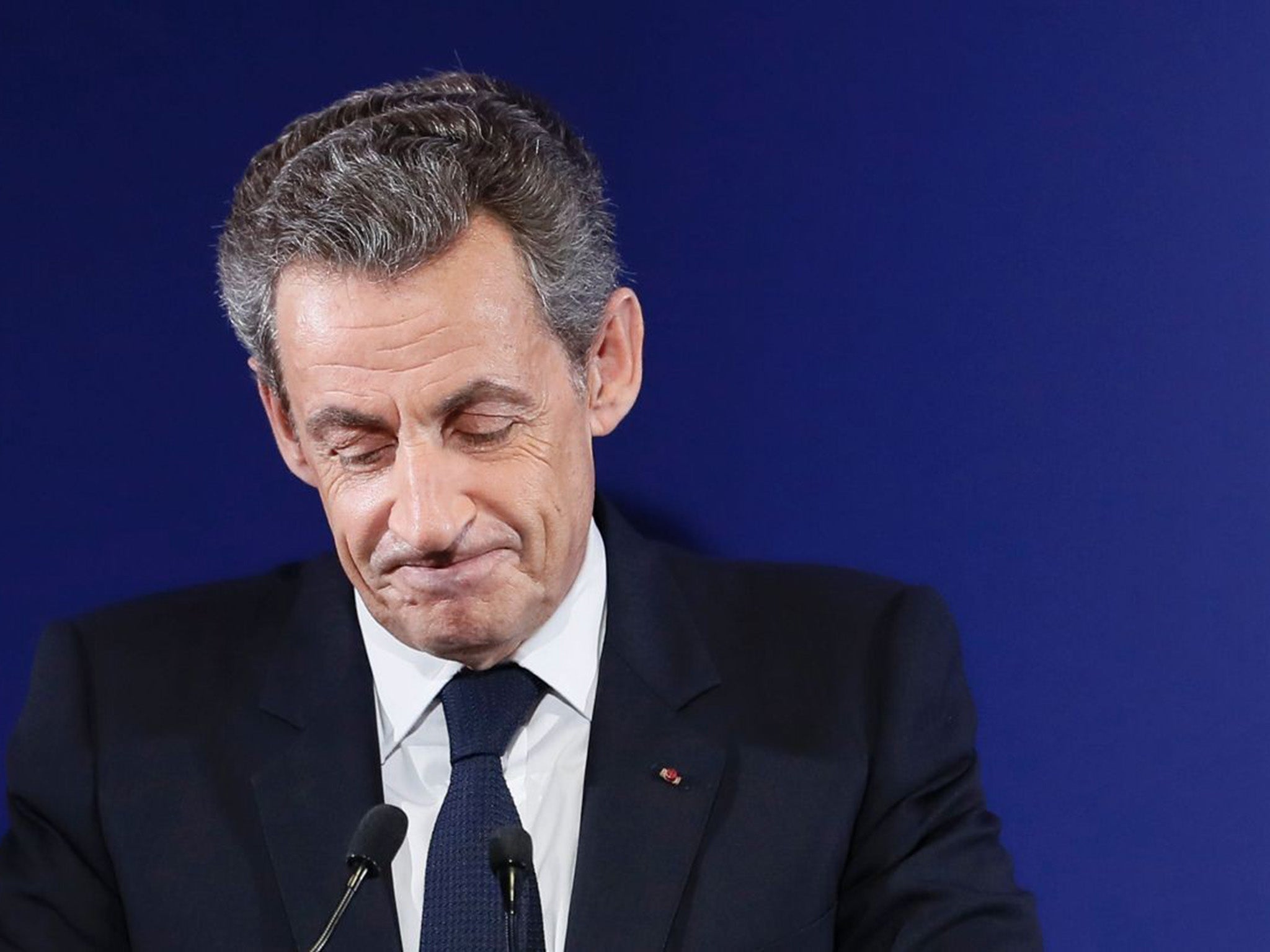 Nicolas Sarkozy addressed media and supporters as he conceded defeat and endorsed Francois Fillon