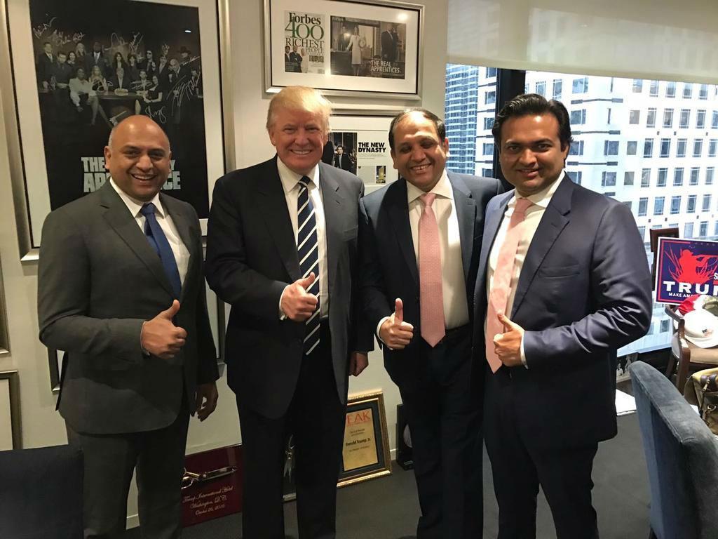 Mr Trump hosted three Indian business partners last week