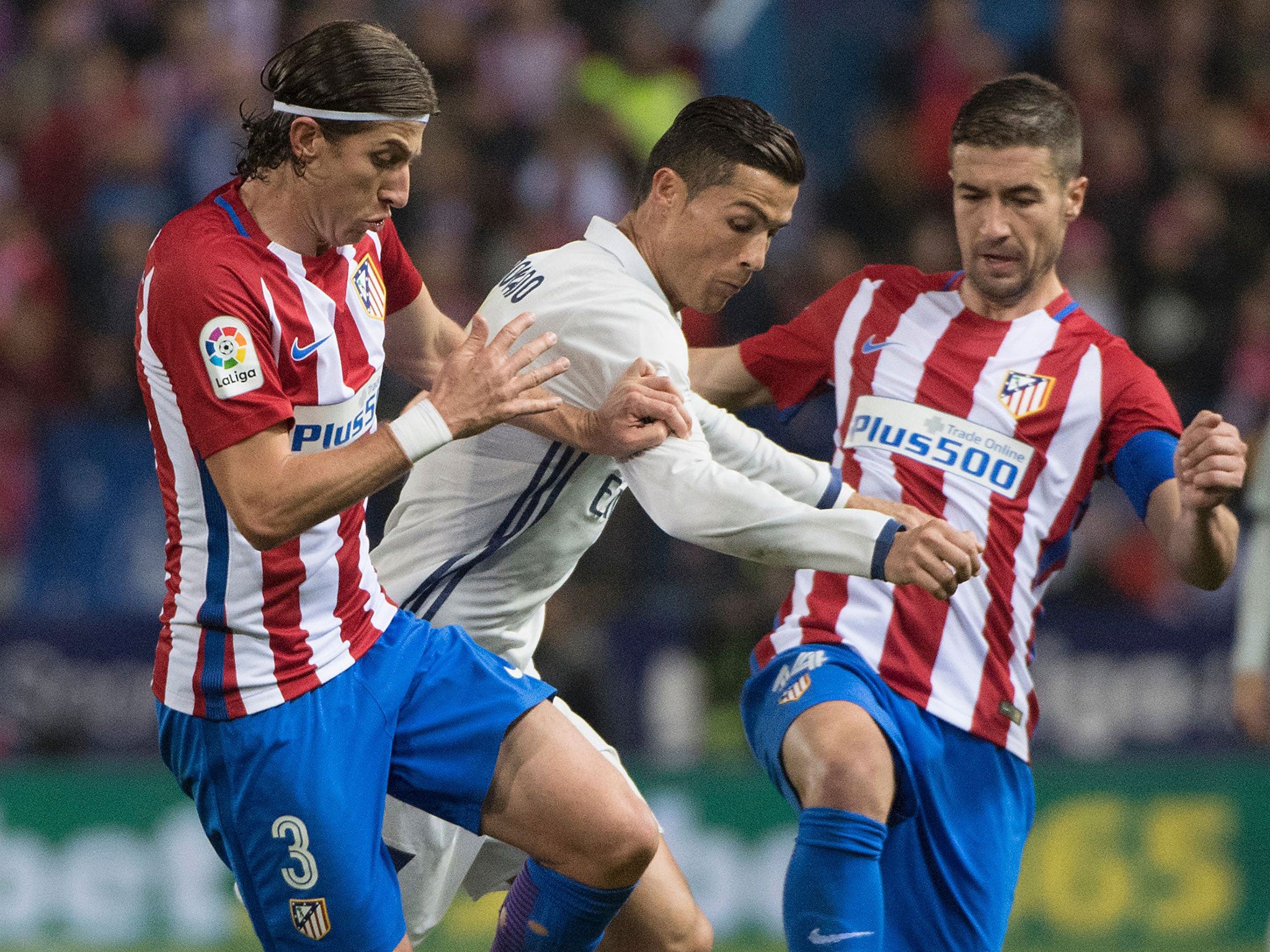 Ronaldo and Koke were reported to have continued their feud down the players' tunnel