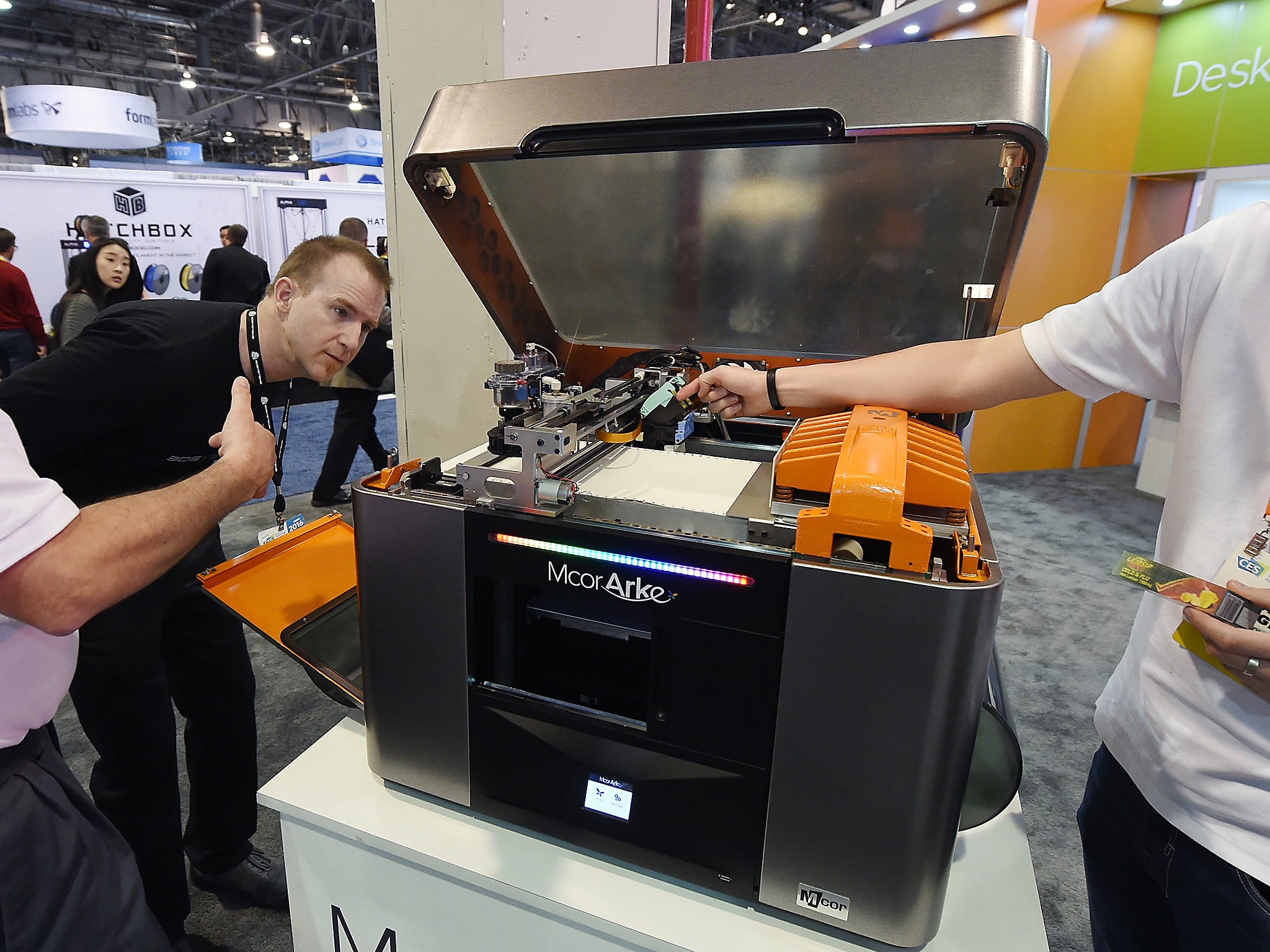 The first full-colour desktop 3D printer, the Mcor Arke, was launched this year