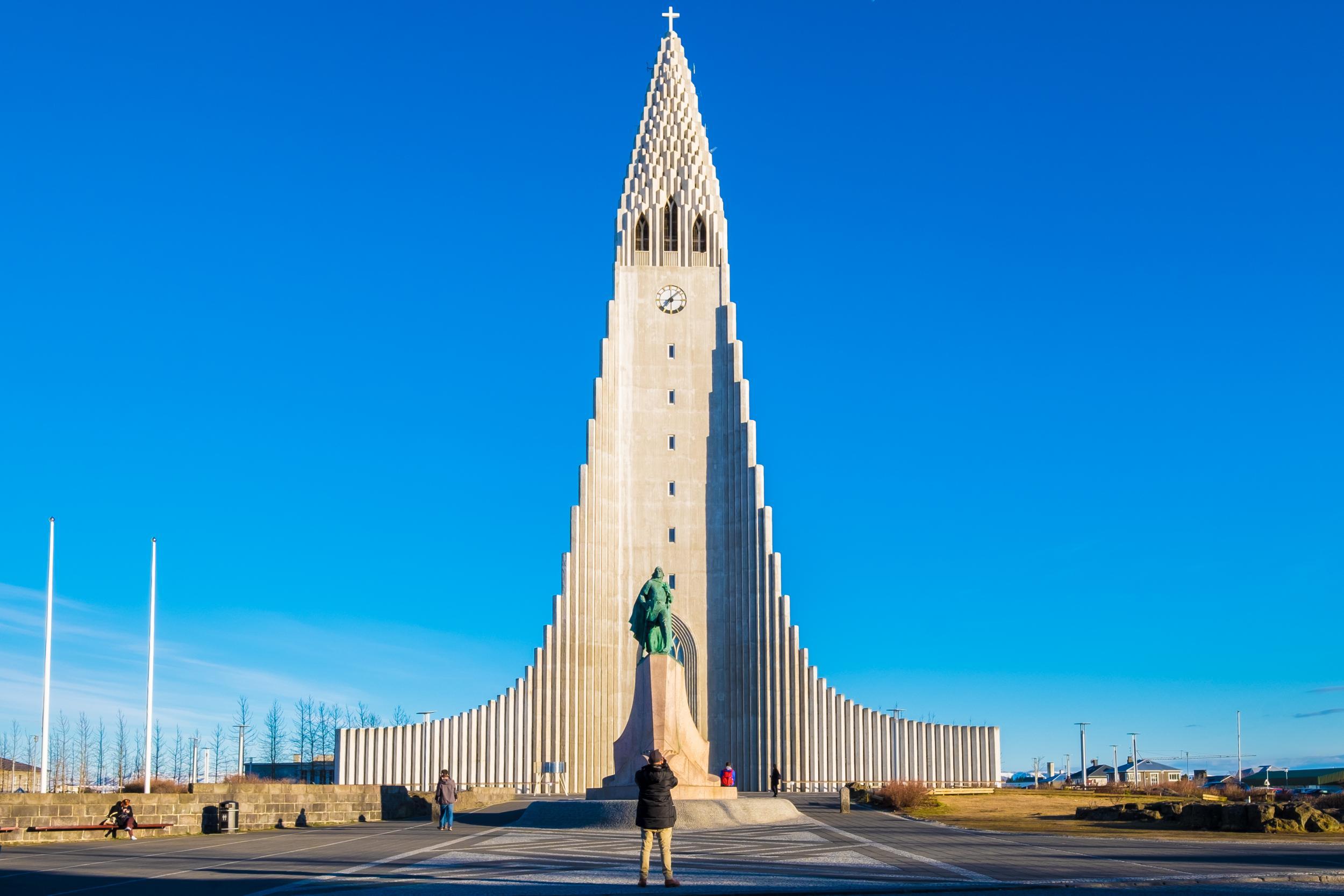 Reykjavik's alien-looking Hallgrímskirkja church