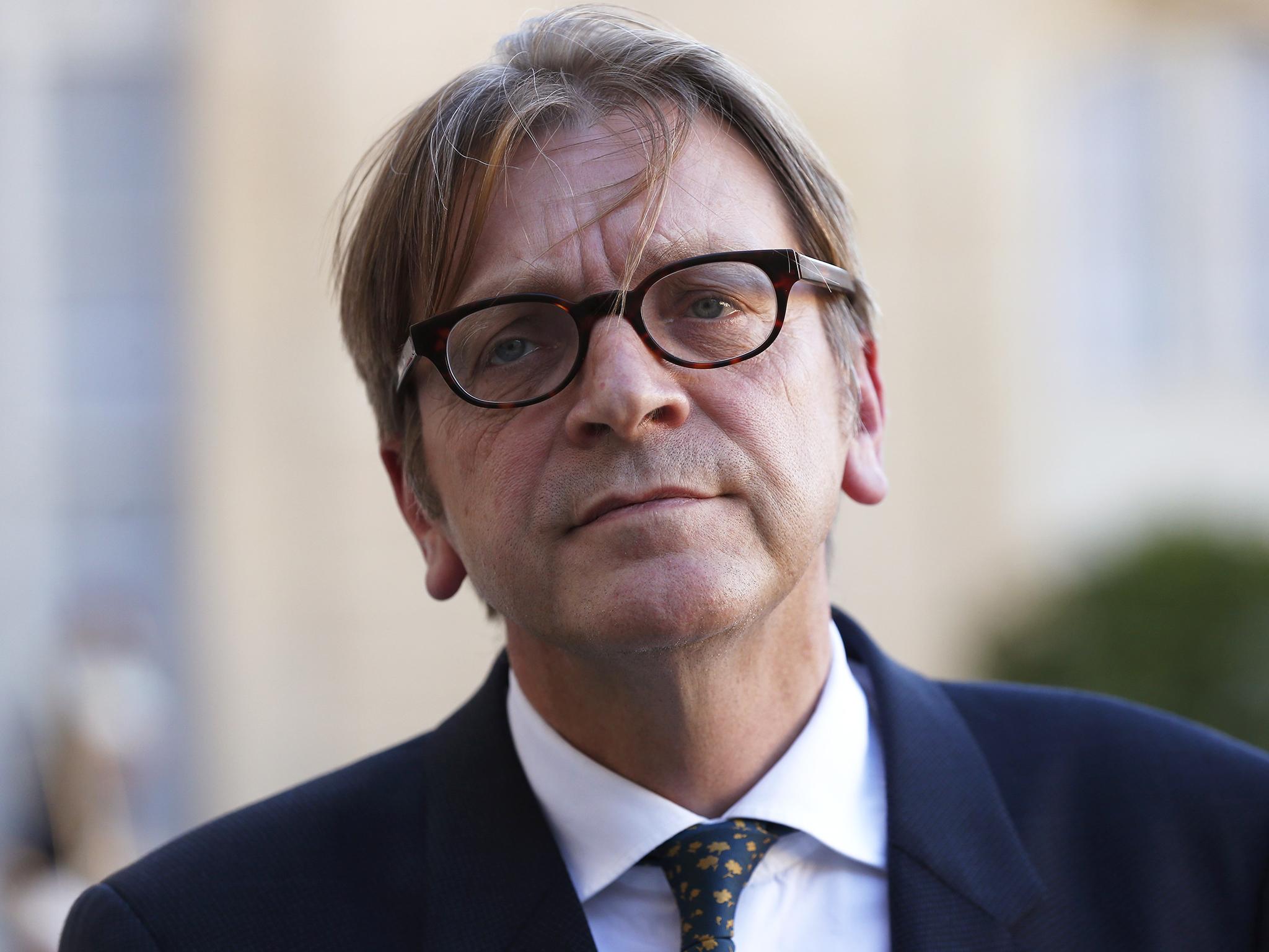 Guy Verhofstadt is the chief Brexit negotiator for the European Parliament