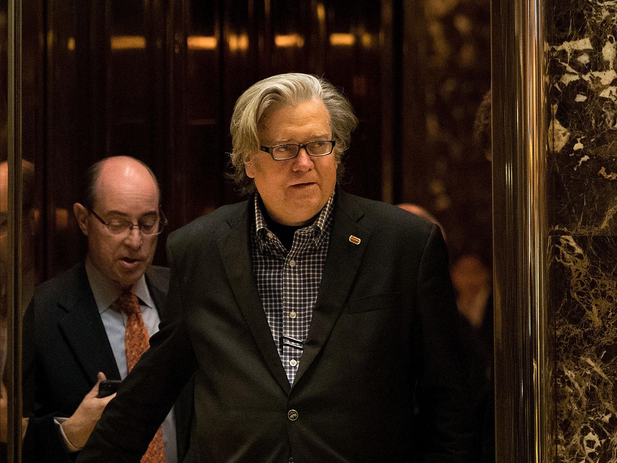 Stephen Bannon, Mr Trump's chief adviser, works for a white supremacist website