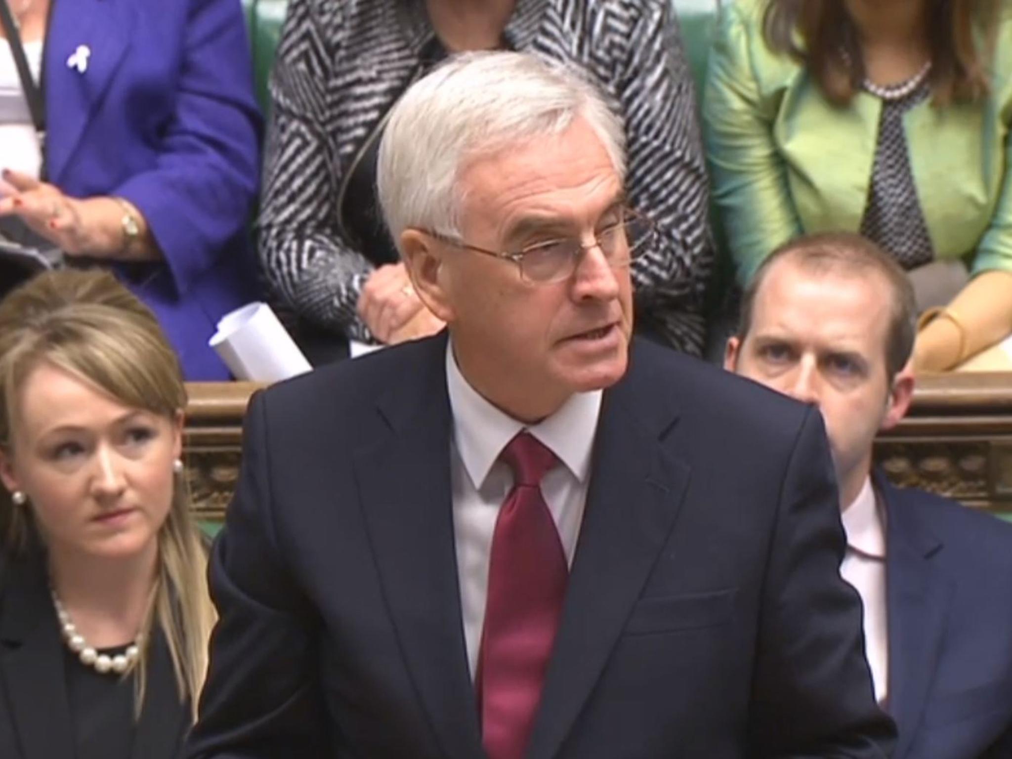 John McDonnell, responding to the Autumn Statement