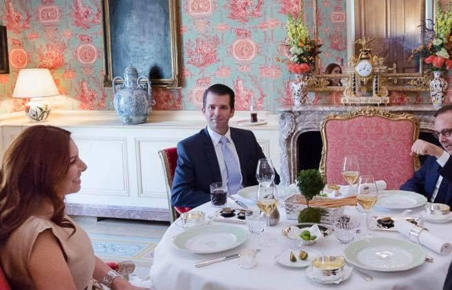 Donald Trump Jr at a meeting last month with Randa Kassis