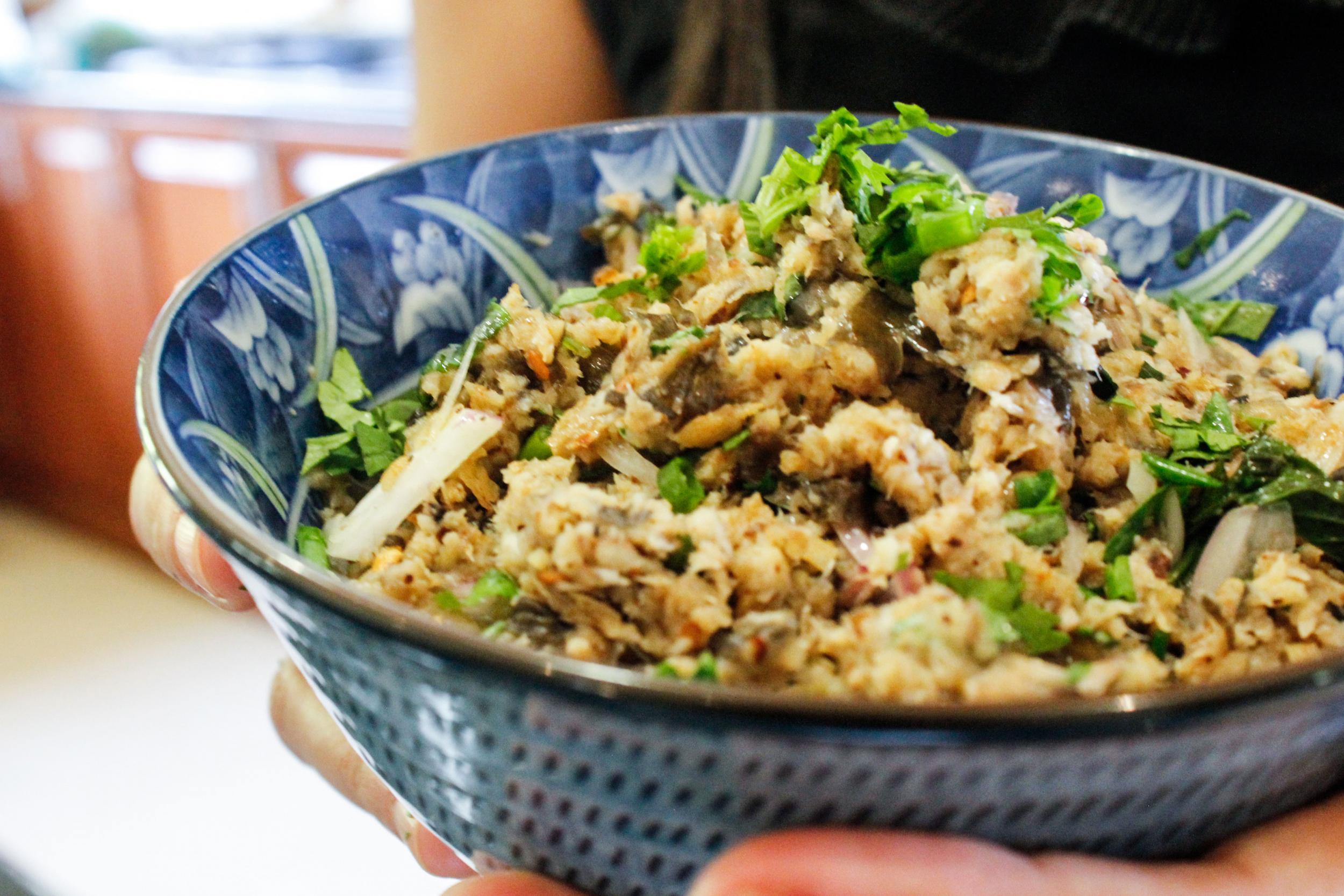 Thai catfish salad