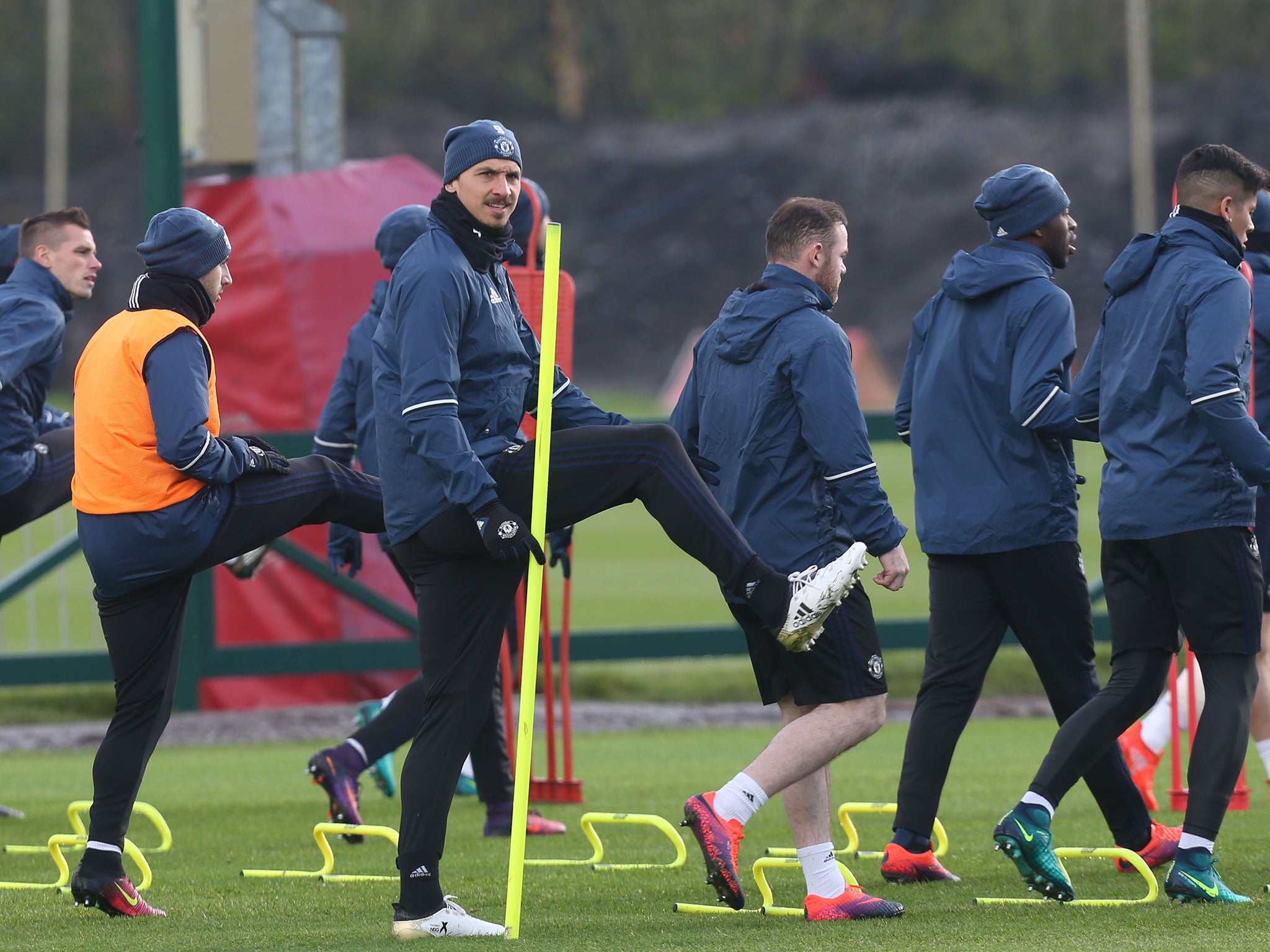 Zlatan Ibrahimovic in training