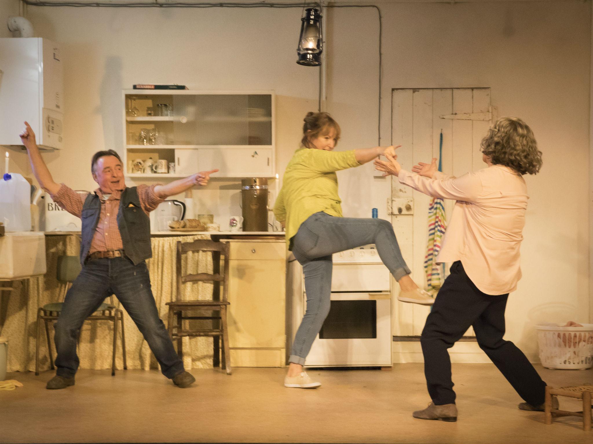 Ron Cook (Robin), Deborah Finlay (Hazel) and Francesca Annis (Rose) in Kirkwood's The Children at the Royal Court