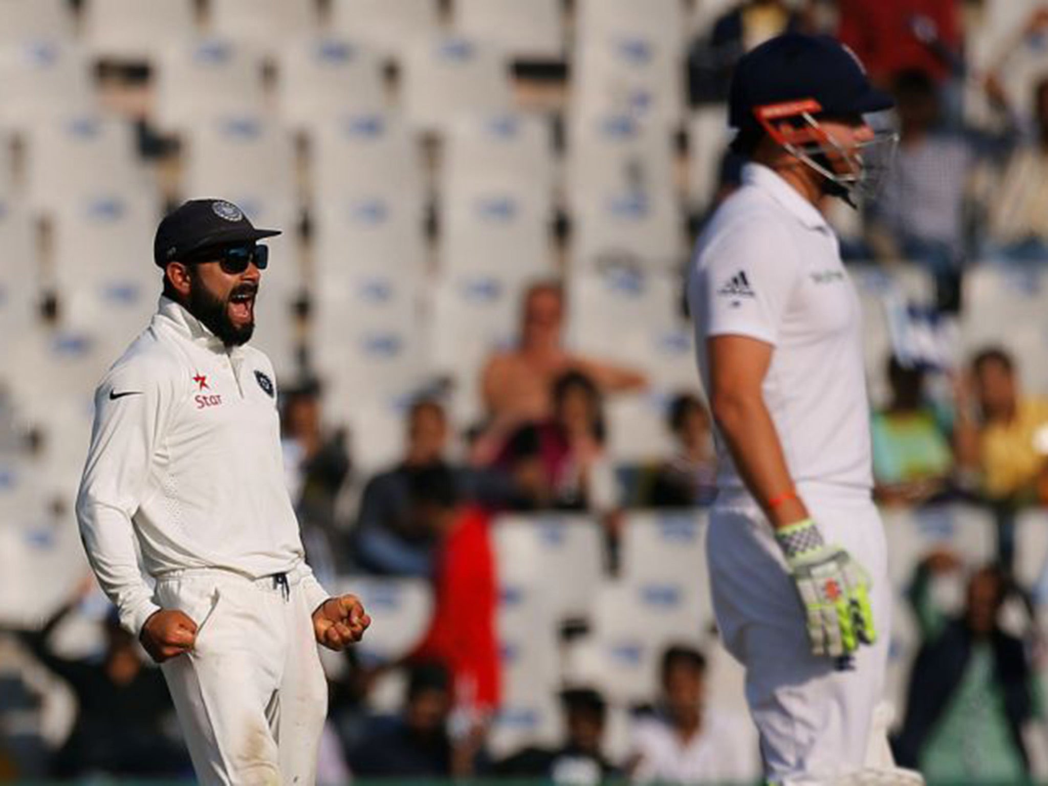 India had the upper hand at the end of the first day, despite England winning the toss