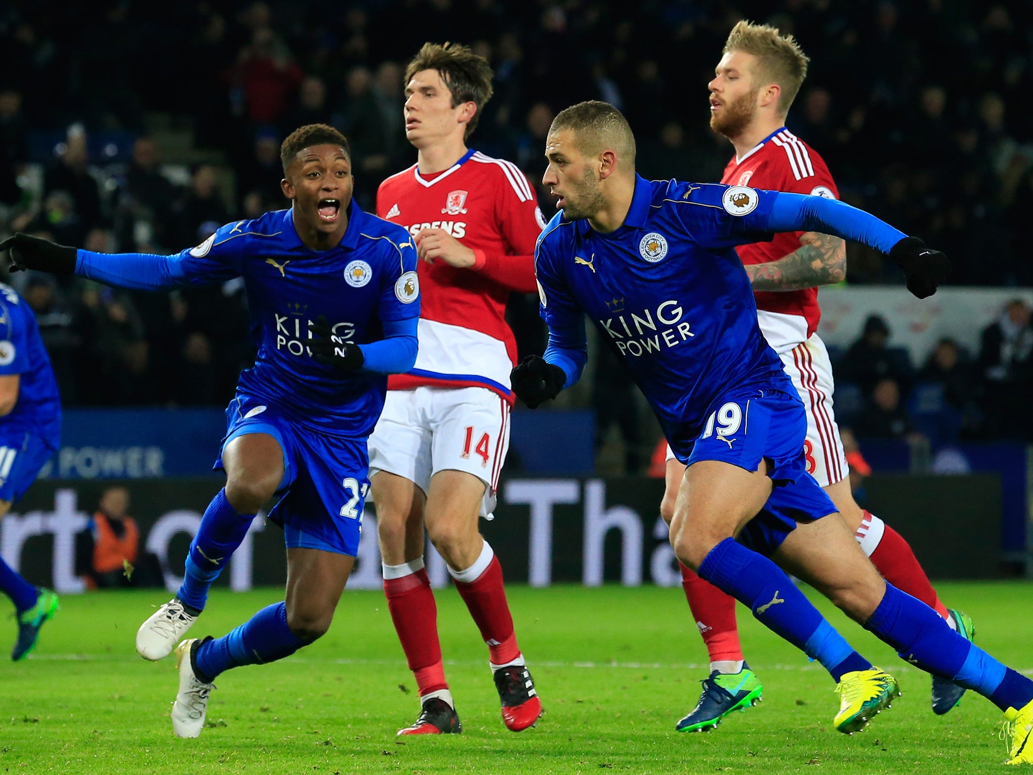 Slimani's late penalty came in the fourth minute of stoppage time