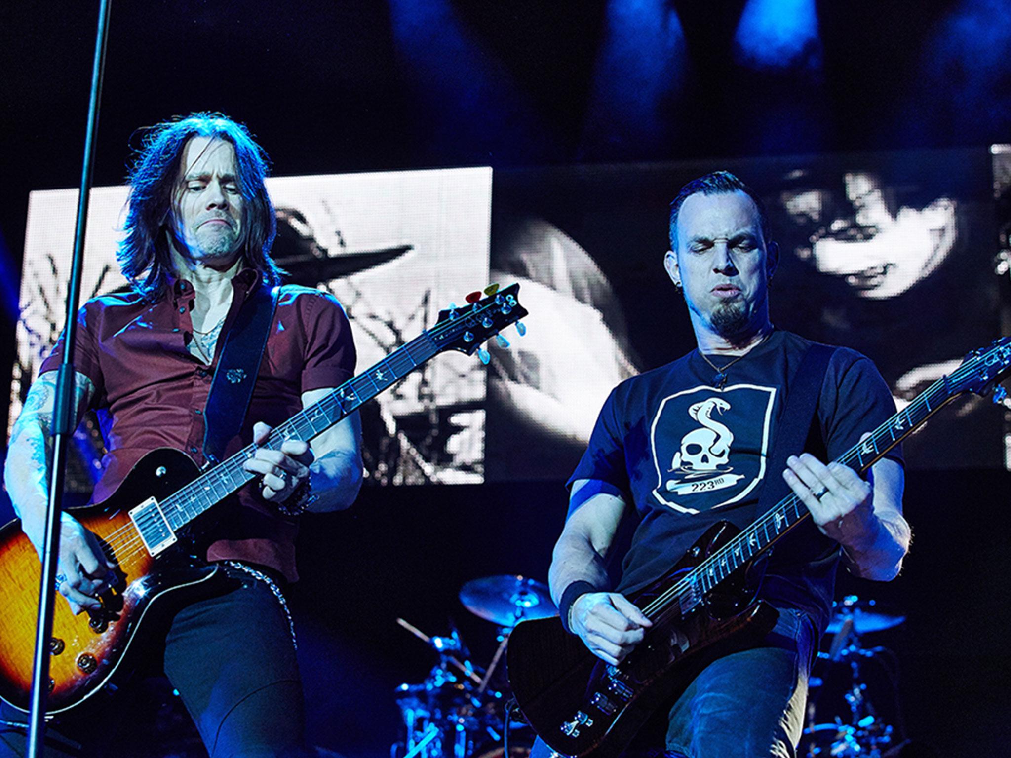 Alter Bridge's Myles Kennedy and Mark Tremonti playing their first show at The O2 Arena, London