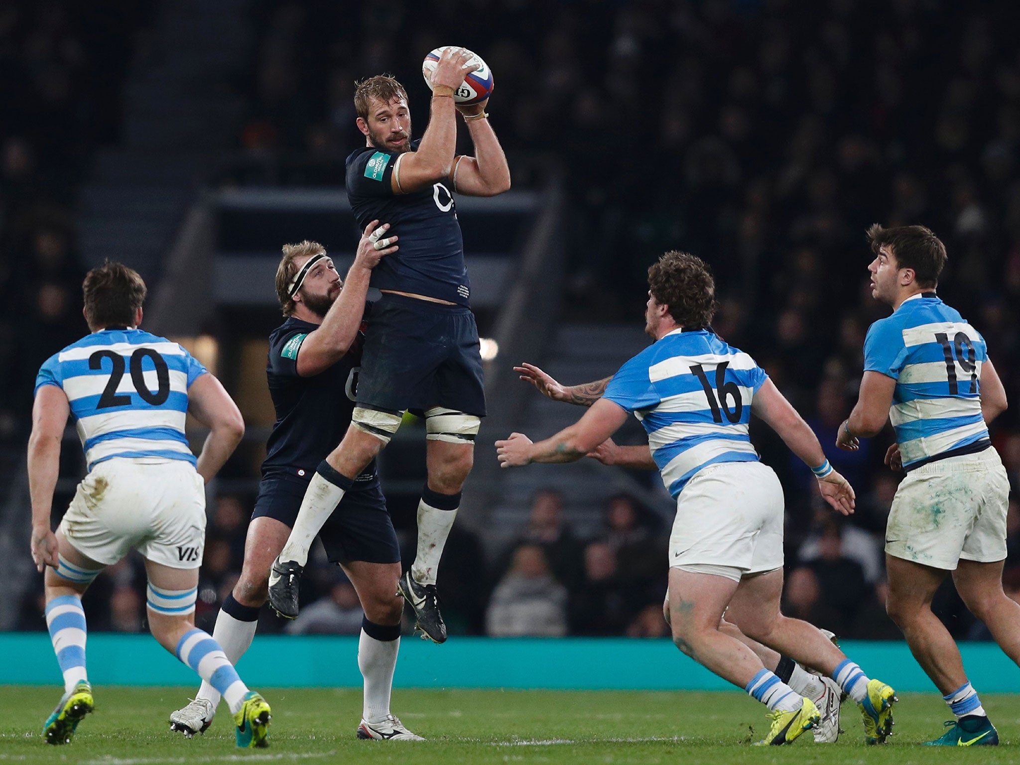 England put in a defiant performance to hold off the Pumas at Twickenham