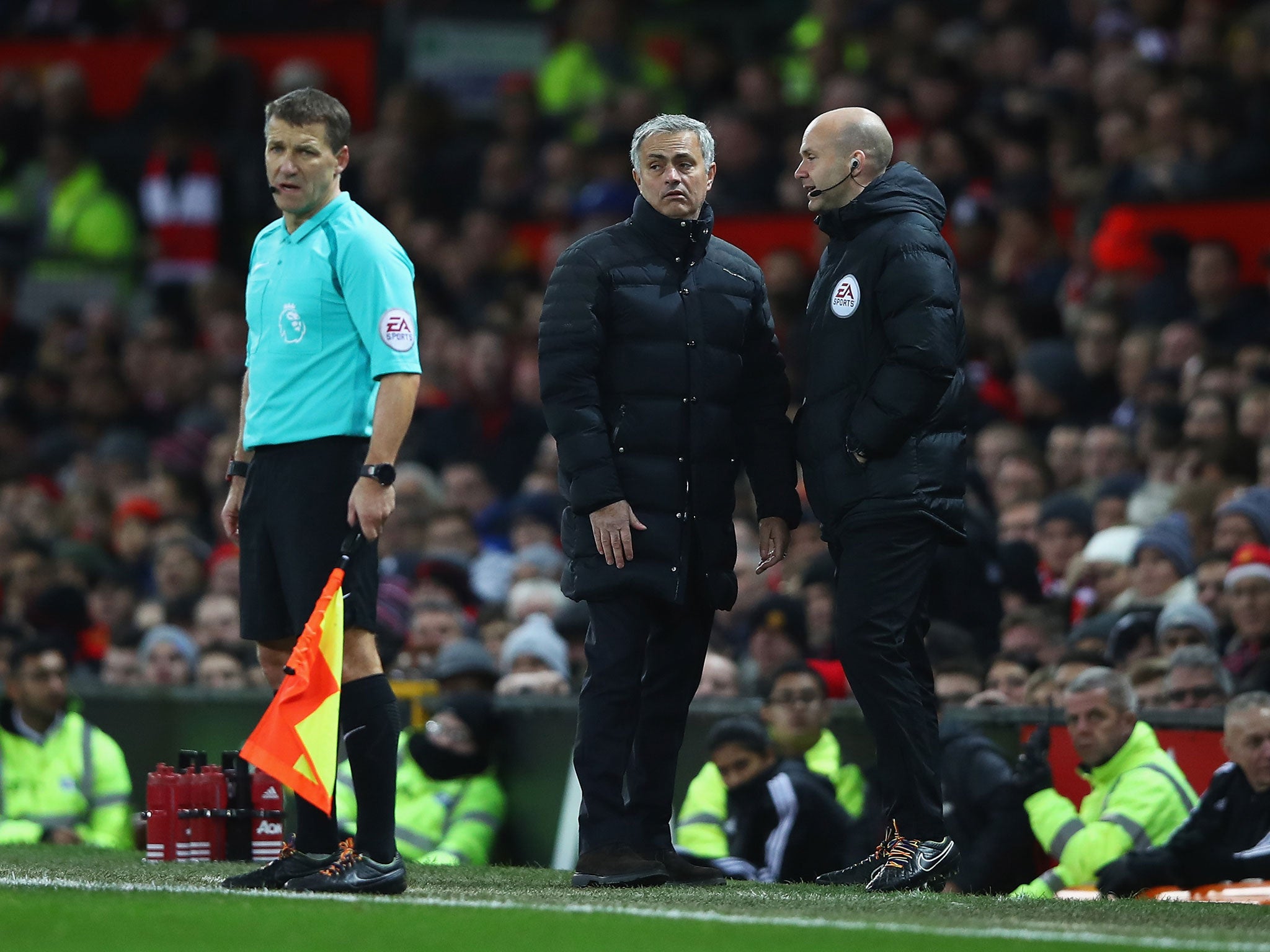 Jose Mourinho once again found himself banished to the stands for his touchline antics