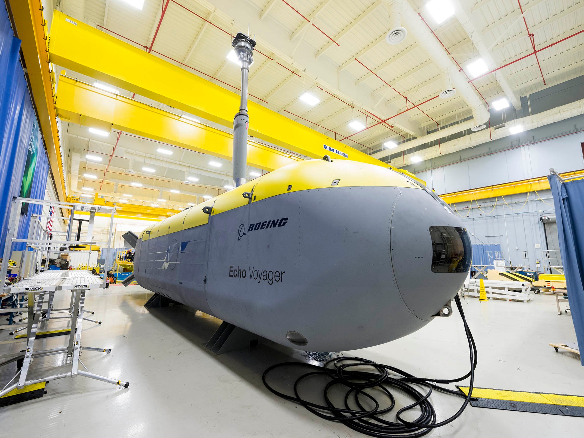 Boeing recently debuted the Echo Voyager, a 51-foot-long autonomous submarine that can roam the seas for months. Unlike other unmanned underwater vehicles, it isn't dependent on a support ship