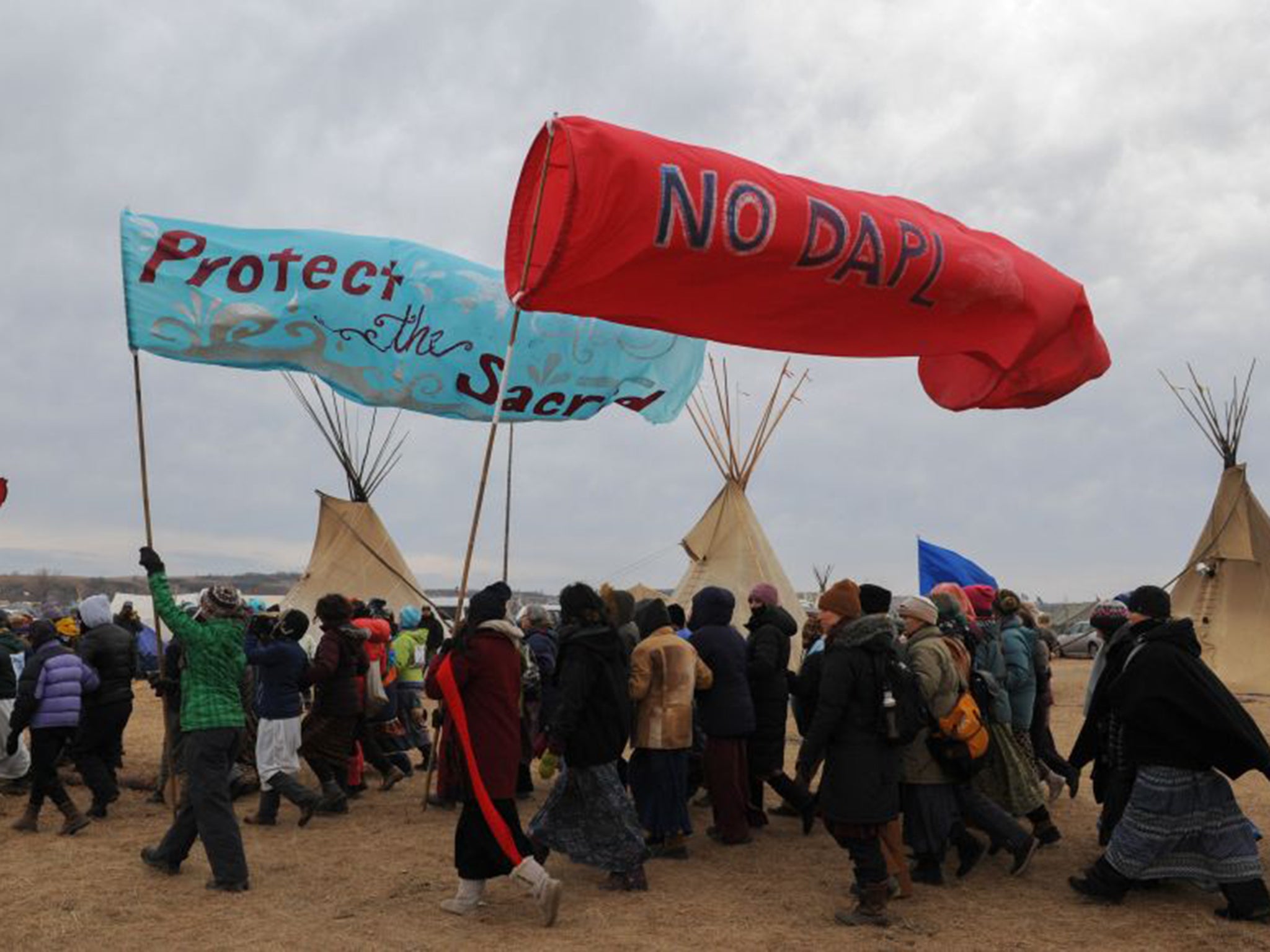 Standing Rock protesters in North Dakota in 2016