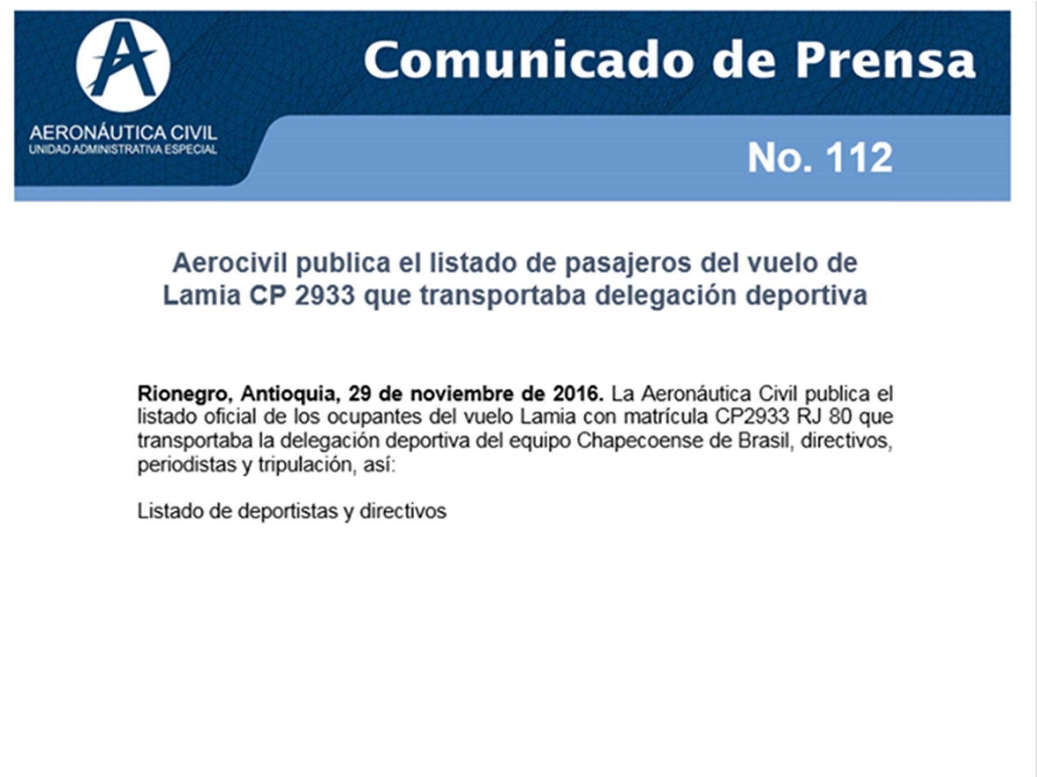 (Aeronautica Civil