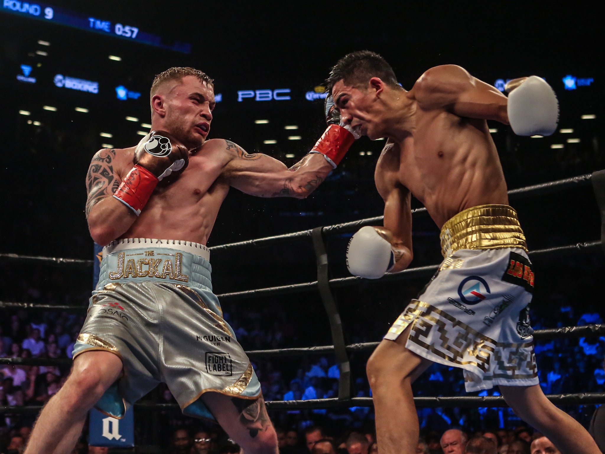 Frampton was crowned WBA world featherweight champion after defeating Santa Cruz in New York