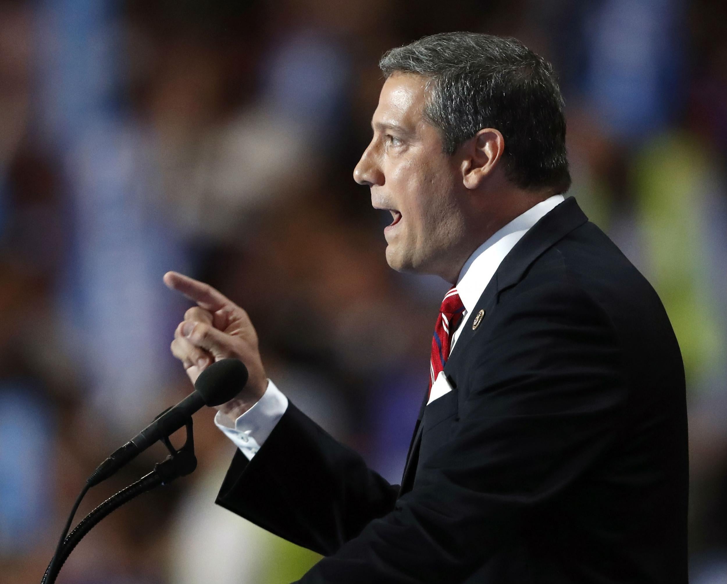 Represenative Tim Ryan, Ohio, addresses the Democratic National Convention in July