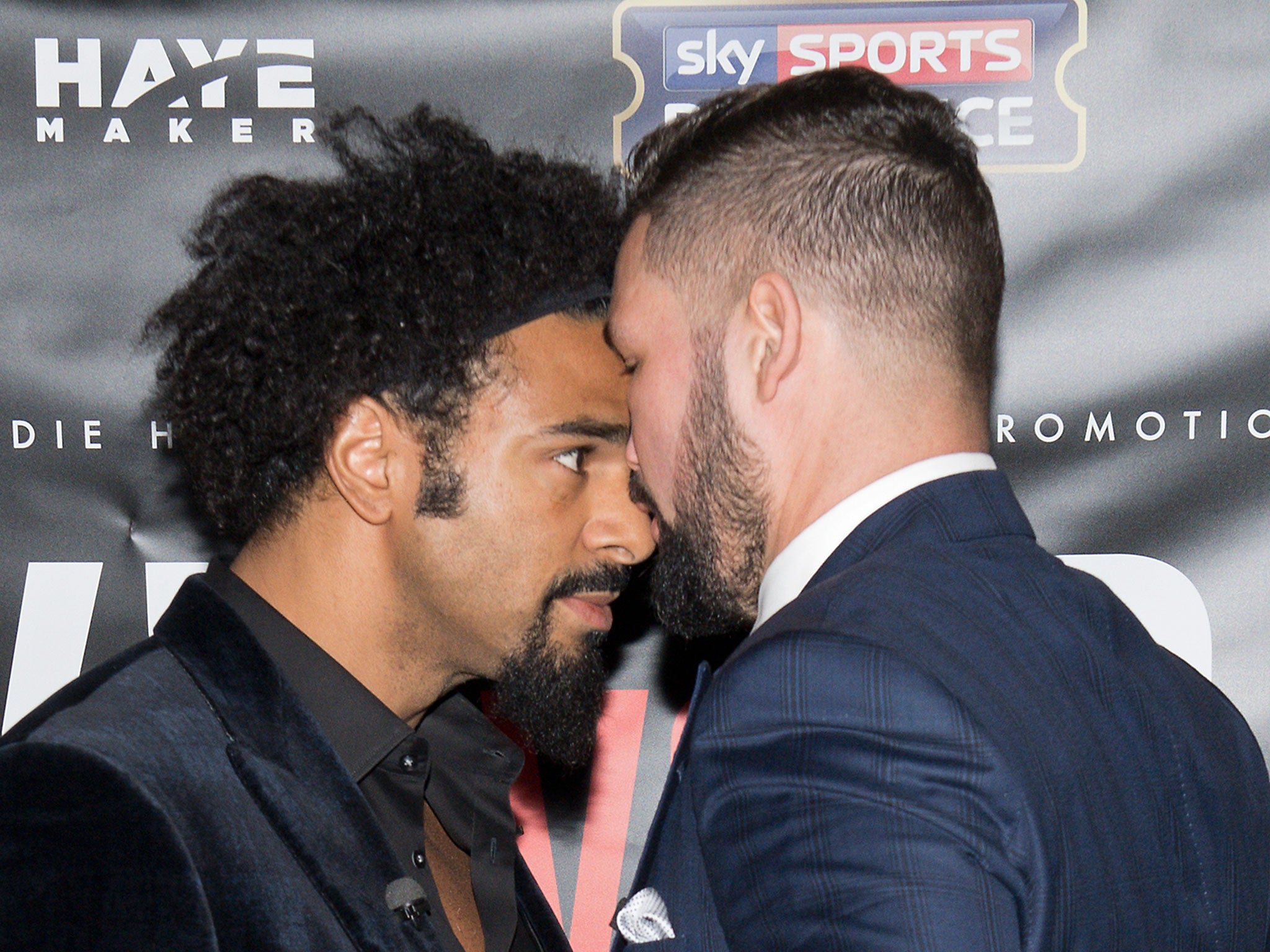 Haye and Bellew went face-to-face after the press conference