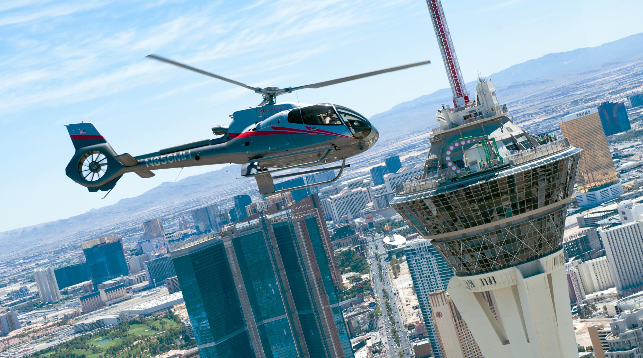 Those who do well at the casinos might want to splash out on a helicopter ride