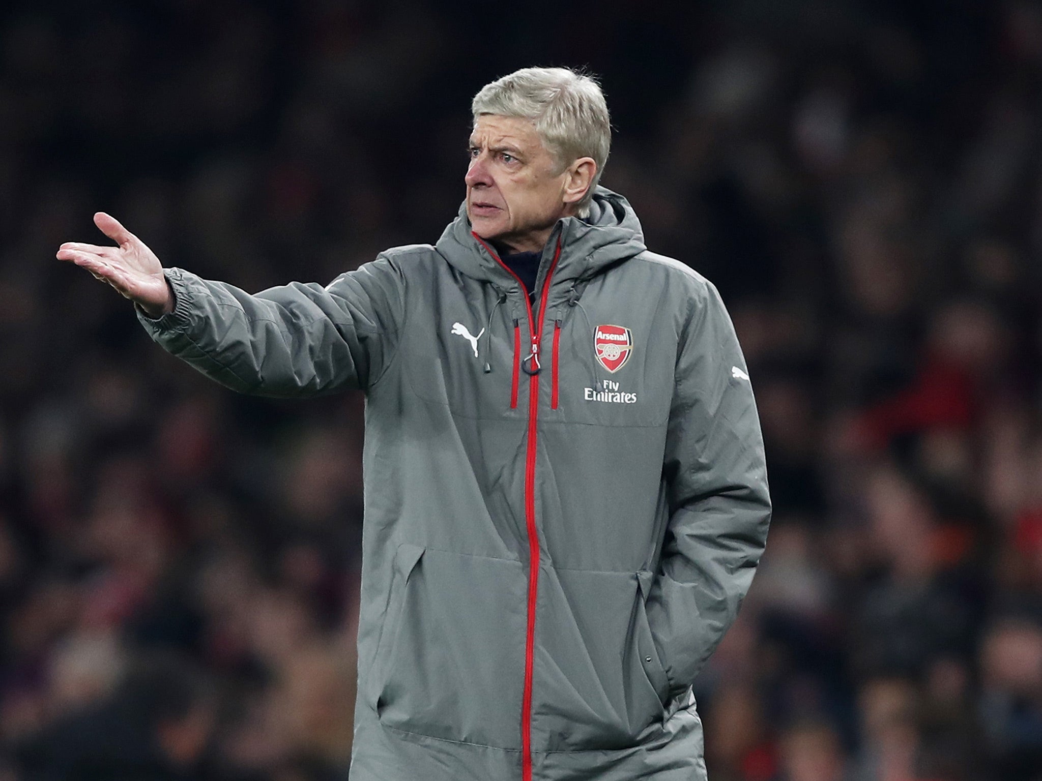 Wenger saw his side suffer only their second defeat of the season so far