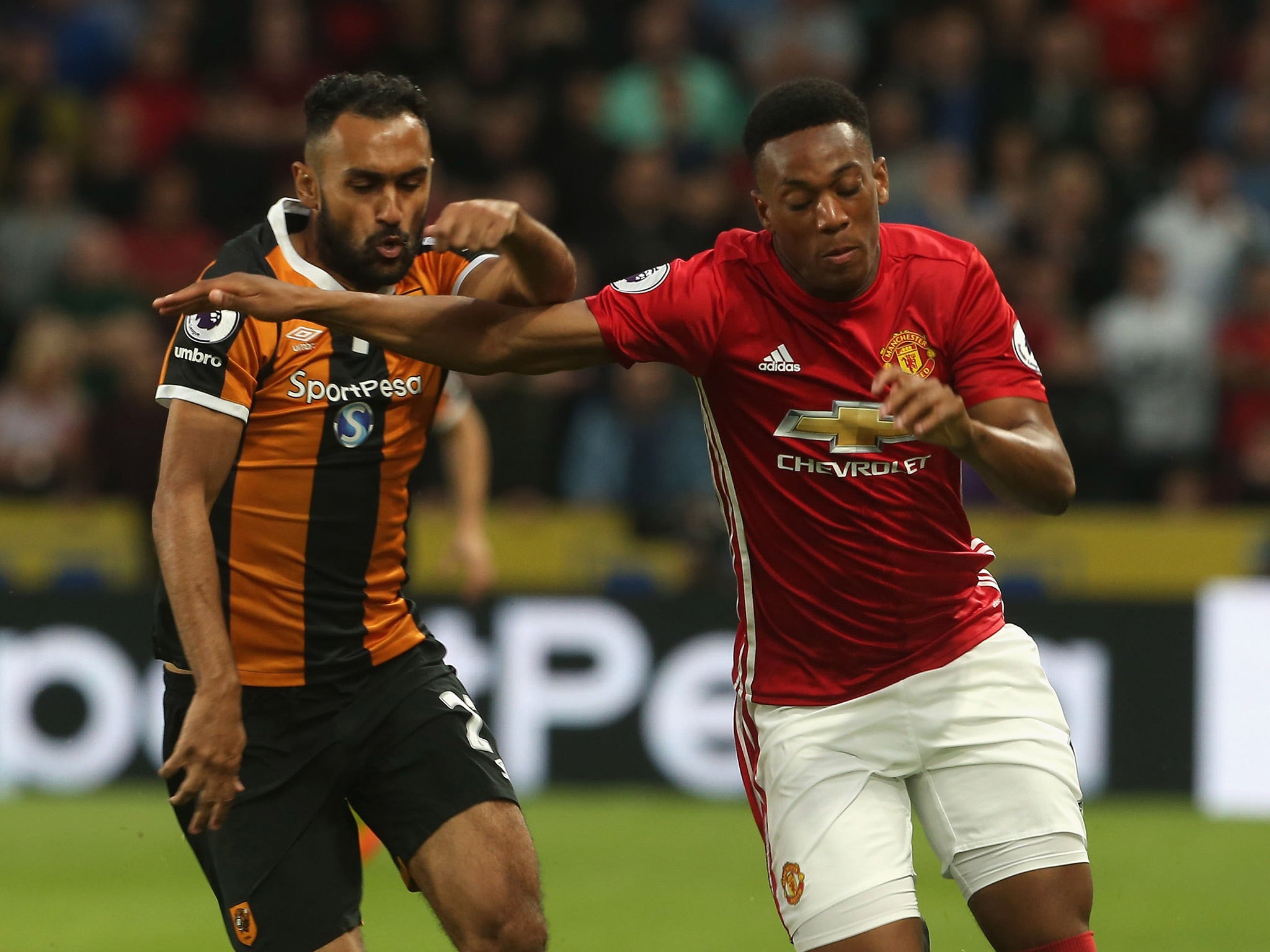 Hull and Manchester United met in the Premier League in August