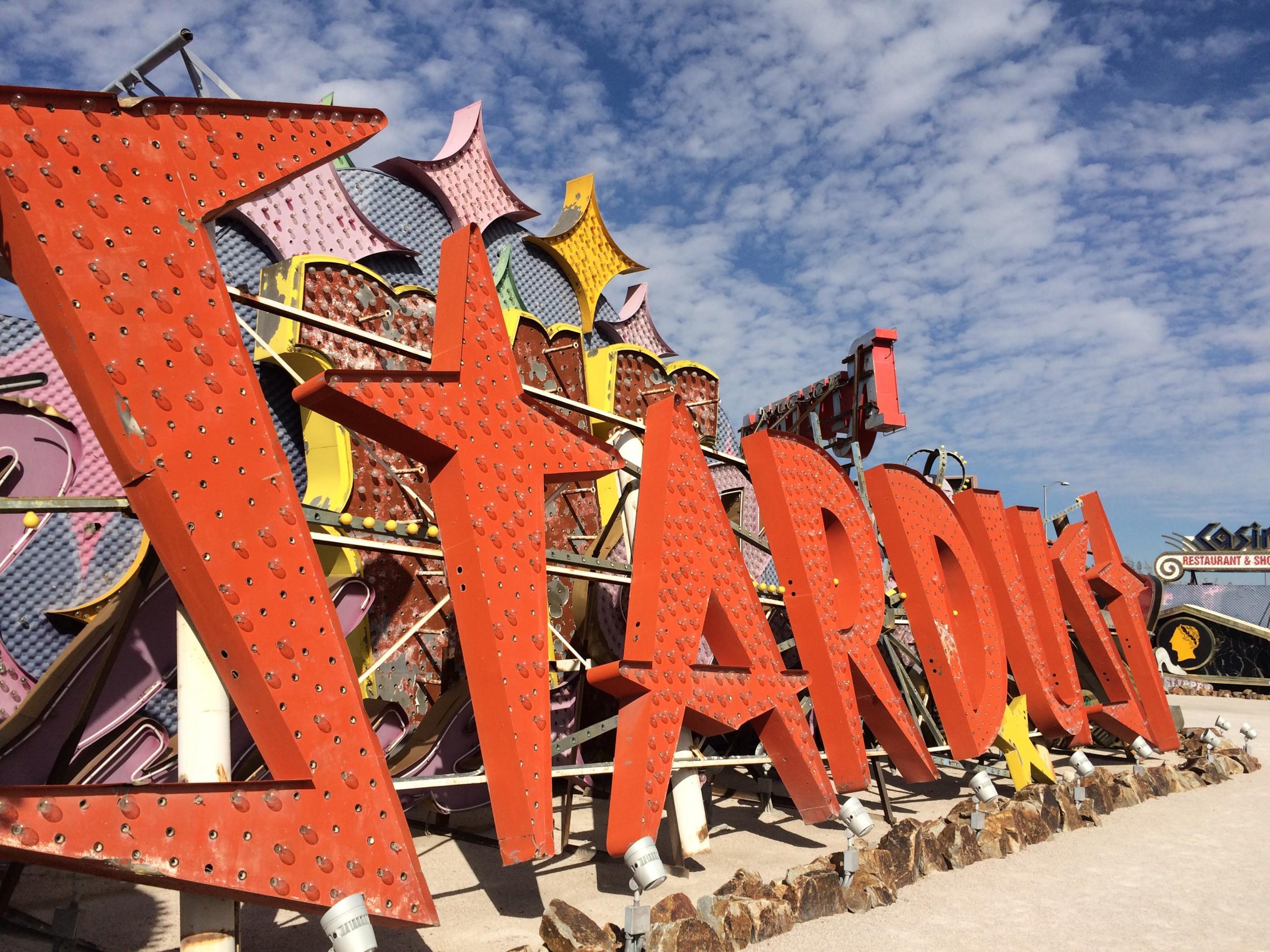 The original sign from Fifties casino Stardust at the Neon Boneyard