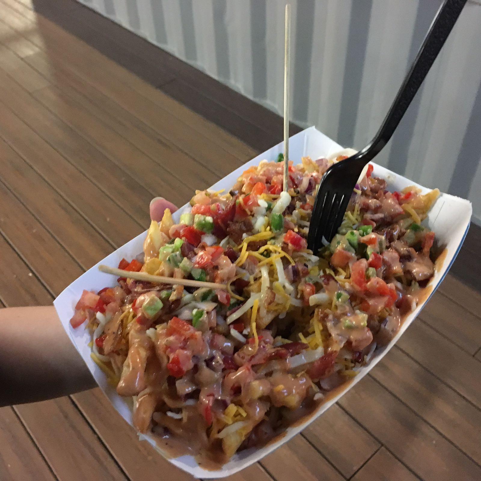 Loaded fries from Cheffini’s at Downtown Container Park