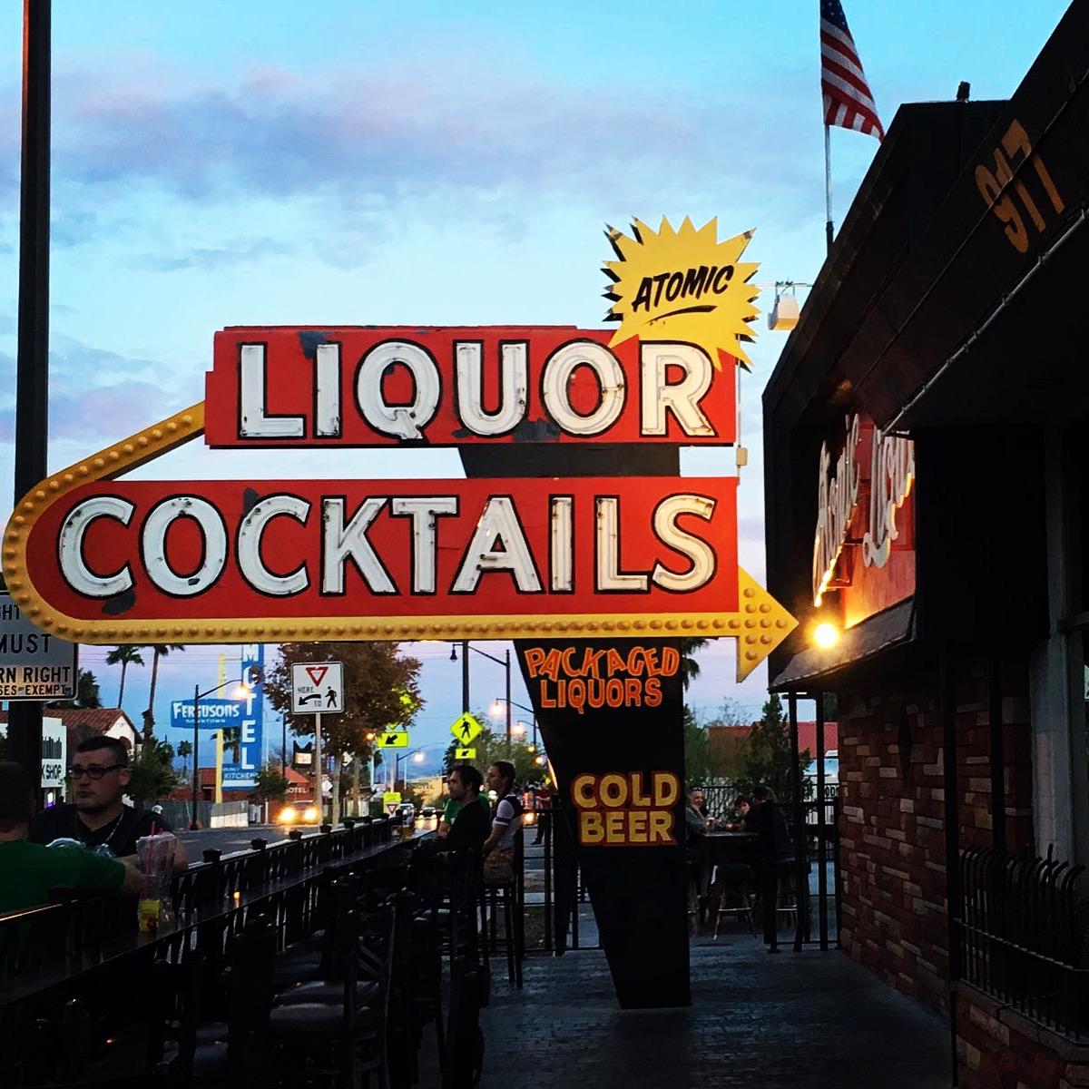 The Atomic Liquors bar was popular with tourists who came to Nevada to watch nuclear explosions