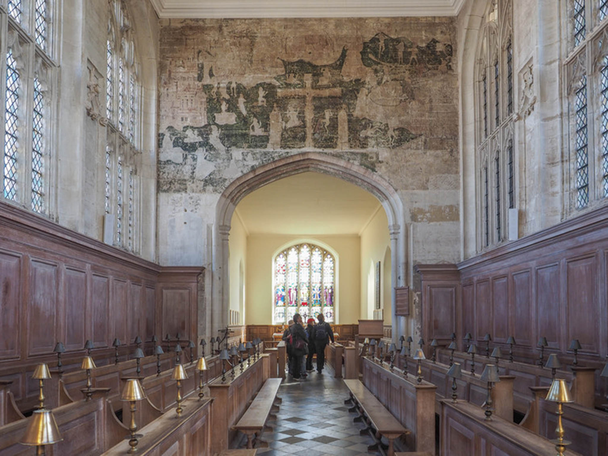 Virtual reality model of the west wall of the guild chapel, Stratford-upon-Avon