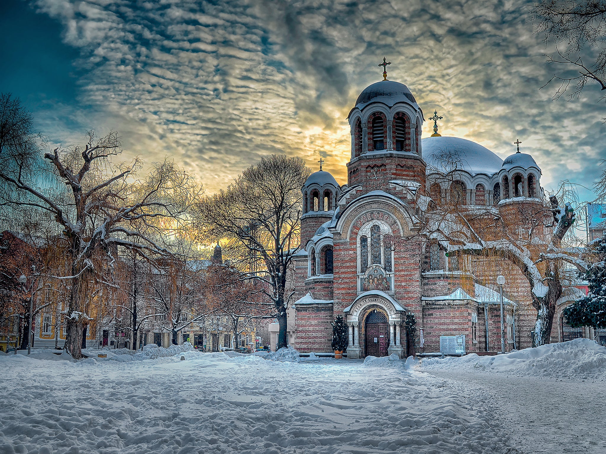 Winter in Sofia, Bulgaria